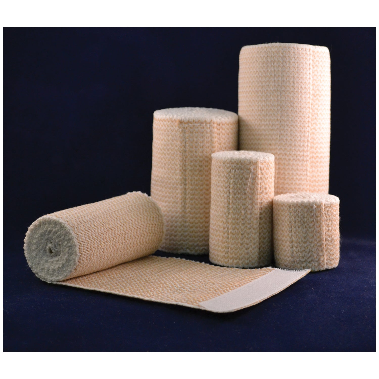 AMBRA LE ROY SUPRA-GRIP ELASTIC BANDAGE "Premium Elastic Bandage, 2\" x 5 yds (Stretched) with Double Velcro Closure, Tan/ White Honeycomb, Latex Free (LF), 10/bx, 5 bx/cs"