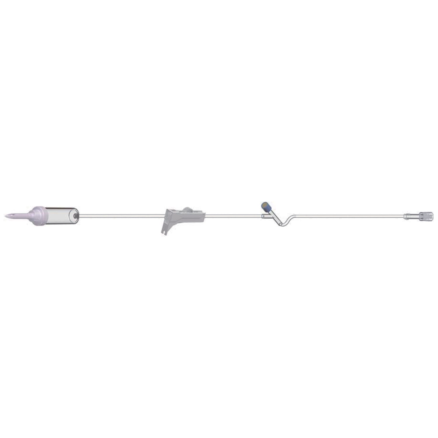 AMSINO AMSAFE® IV ADMINISTRATION SETS "IV Admin Set, 10 Drops Per mL, 72\" Length, 15 mL Priming Volume, Non-Vented, Roller Clamp, 1 Y Site, Rotating Male Luer Lock, PE Poly Pouch, 50/cs (75 cs/plt)"