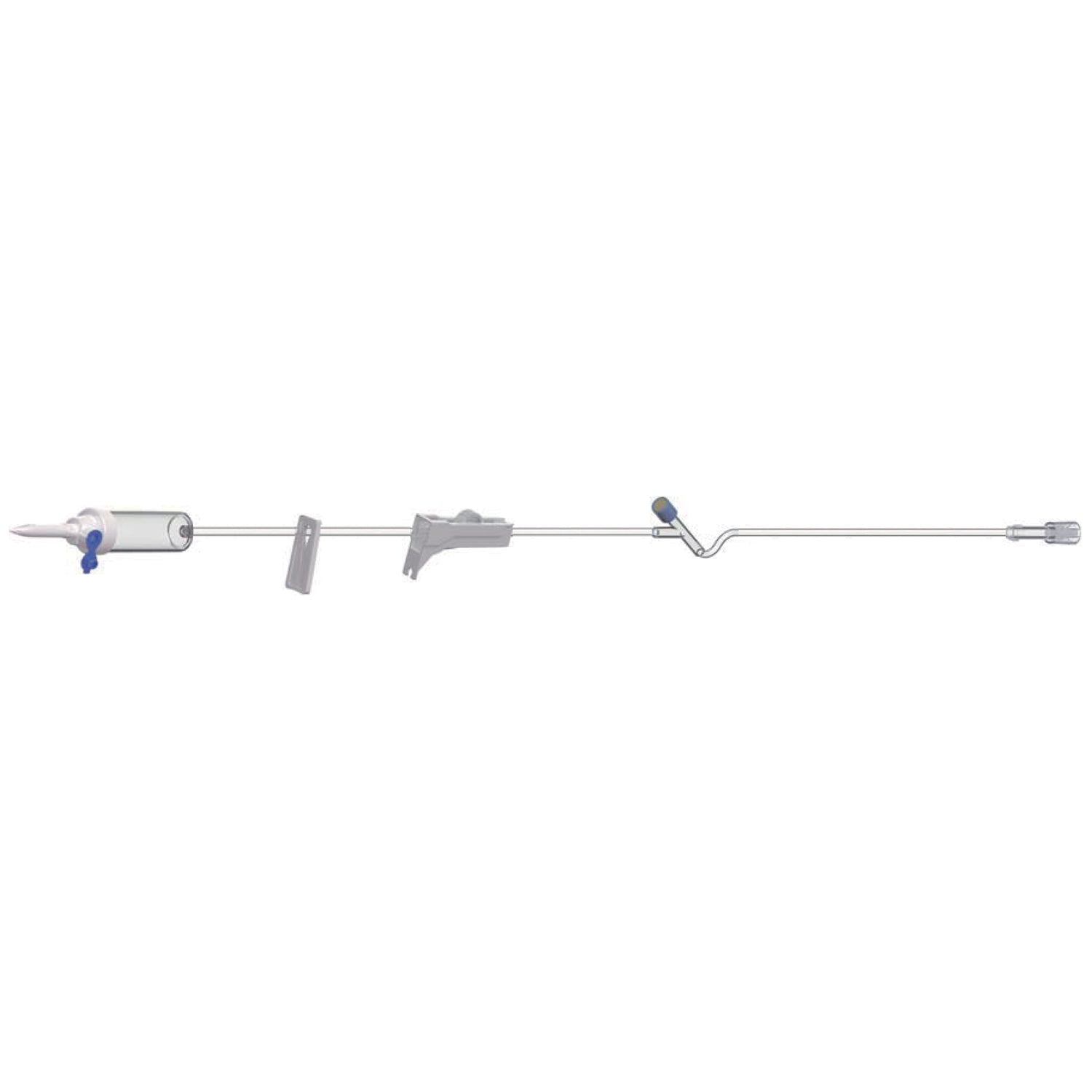 AMSINO AMSAFE® IV ADMINISTRATION SETS IV Admin Set, 15 Drops Per mL, 78" Length, 16 mL Priming Volume, Vented/Non-Vented, 1 Slide Clamp, Roller Clamp, 1 Y Site, Rotating Male Luer Lock, PE Poly Pouch, 50/cs