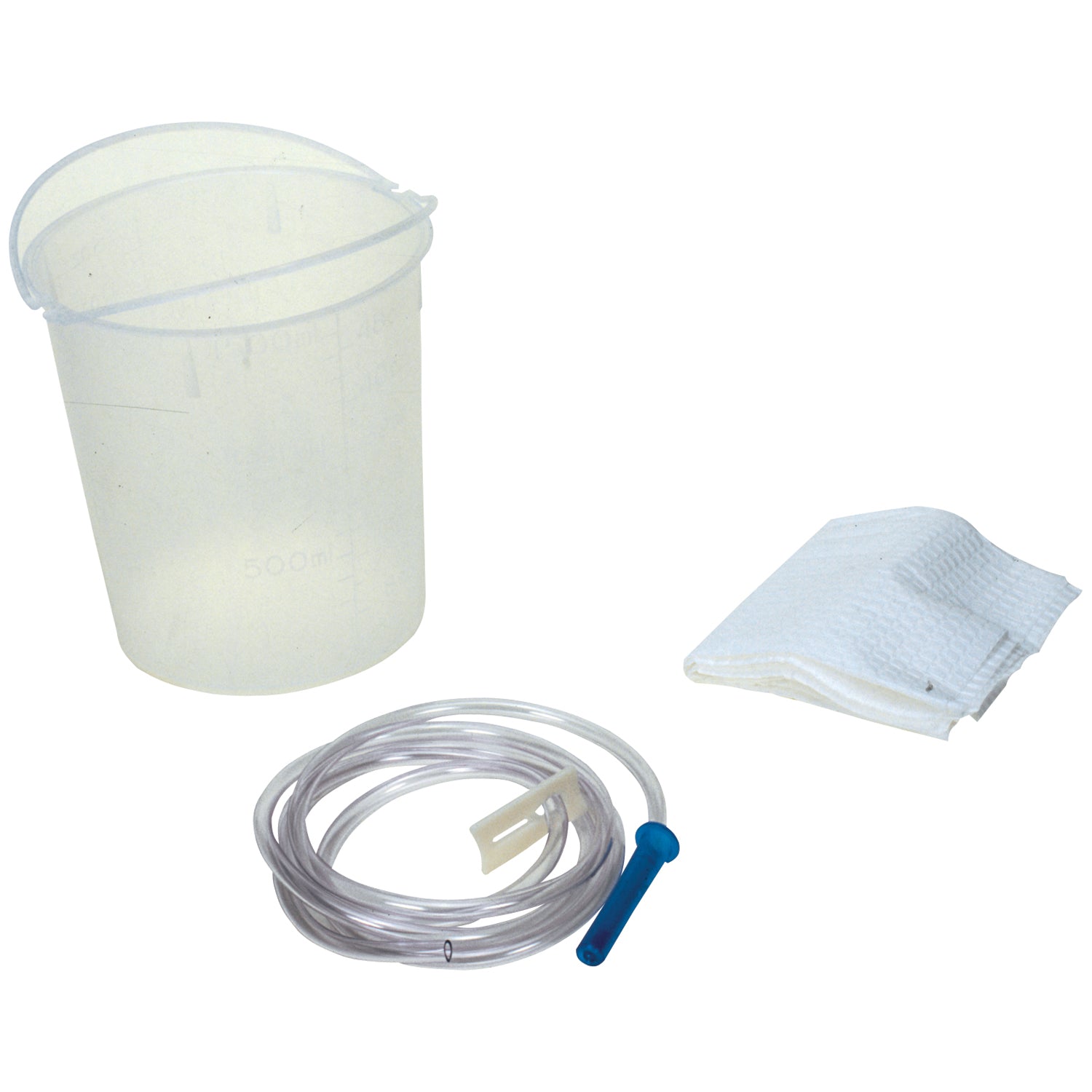 AMSINO AMSURE® CLEANSING ENEMA BAG/BUCKET SET "Enema Bag/ Bucket Set, 1500mL Bucket, 60\" Tubing, Pre-Lubricated Tip, Slide Clamp, Soap Packet & Waterproof Drape, 50/cs (20 cs/plt)"