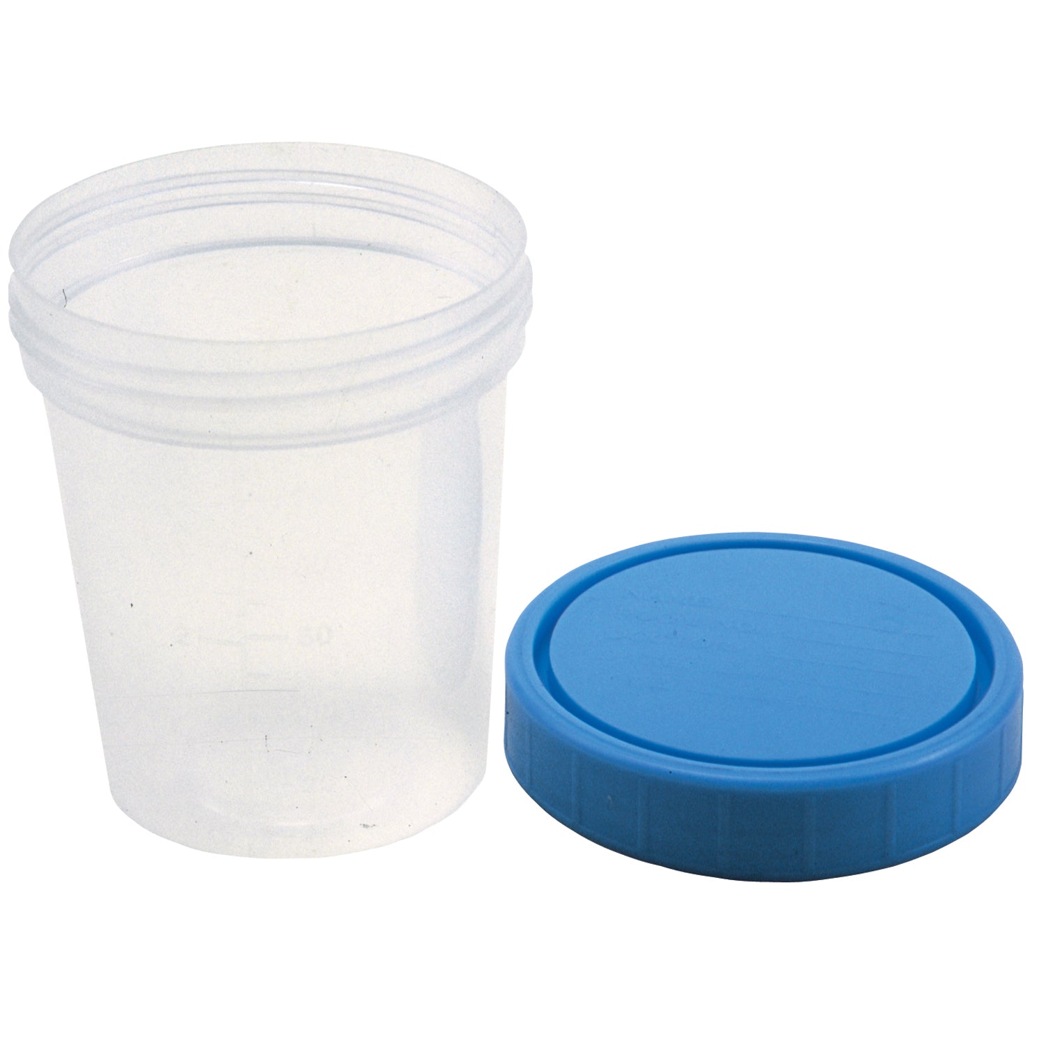 AMSINO URINE S Specimen Container, Screw On Lid & Tamper Evident label, 4 oz, Sterile, 100/cs (48 cs/plt)