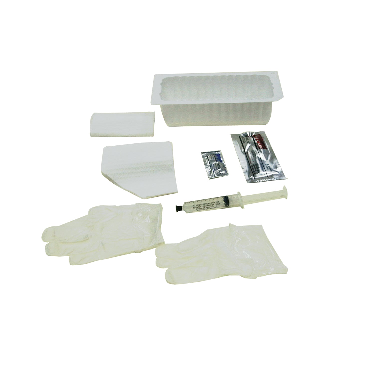 AMSINO AMSURE® Foley Insertion Tray, Prefilled 10cc Syringe of Sterile Water, 20/cs (50 cs/plt)