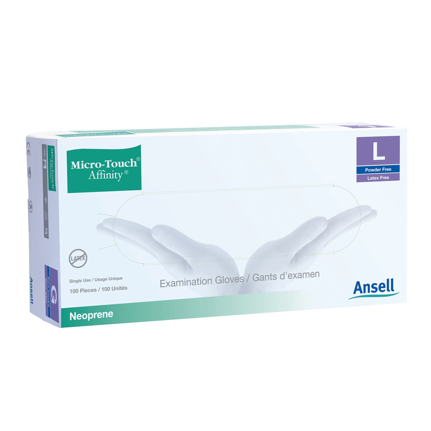 ANSELL MICRO-TOUCH® AFFINITY™ SYNTHETIC Exam Gloves, X-Large, 100/bx, 10 bx/cs