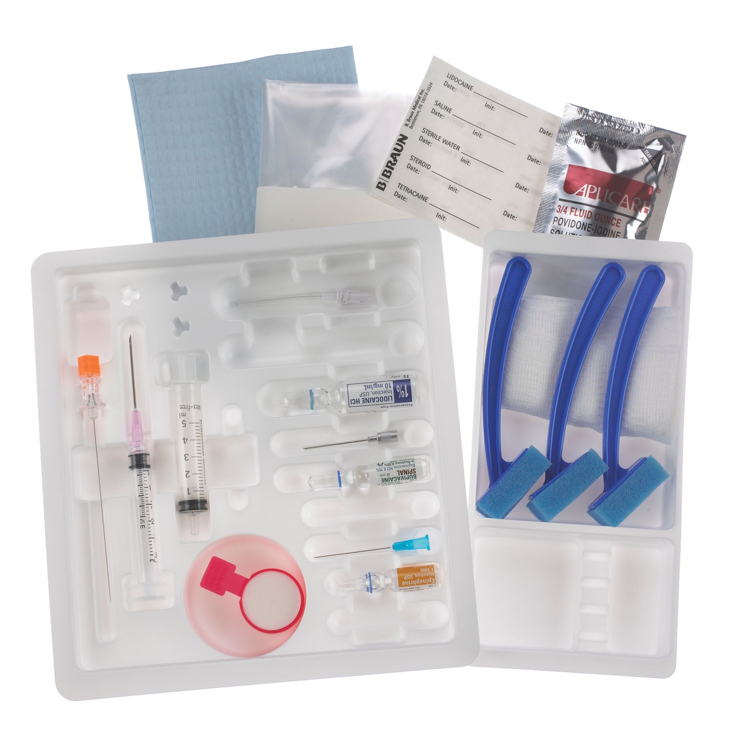 B BRAUN PENCAN® SPINAL TRAYS "Spinal Tray, 25G x 31/2\" PENCAN Pencil Point Spinal Needle & Bupivacaine 0.75%, Dextrose 8.25% "