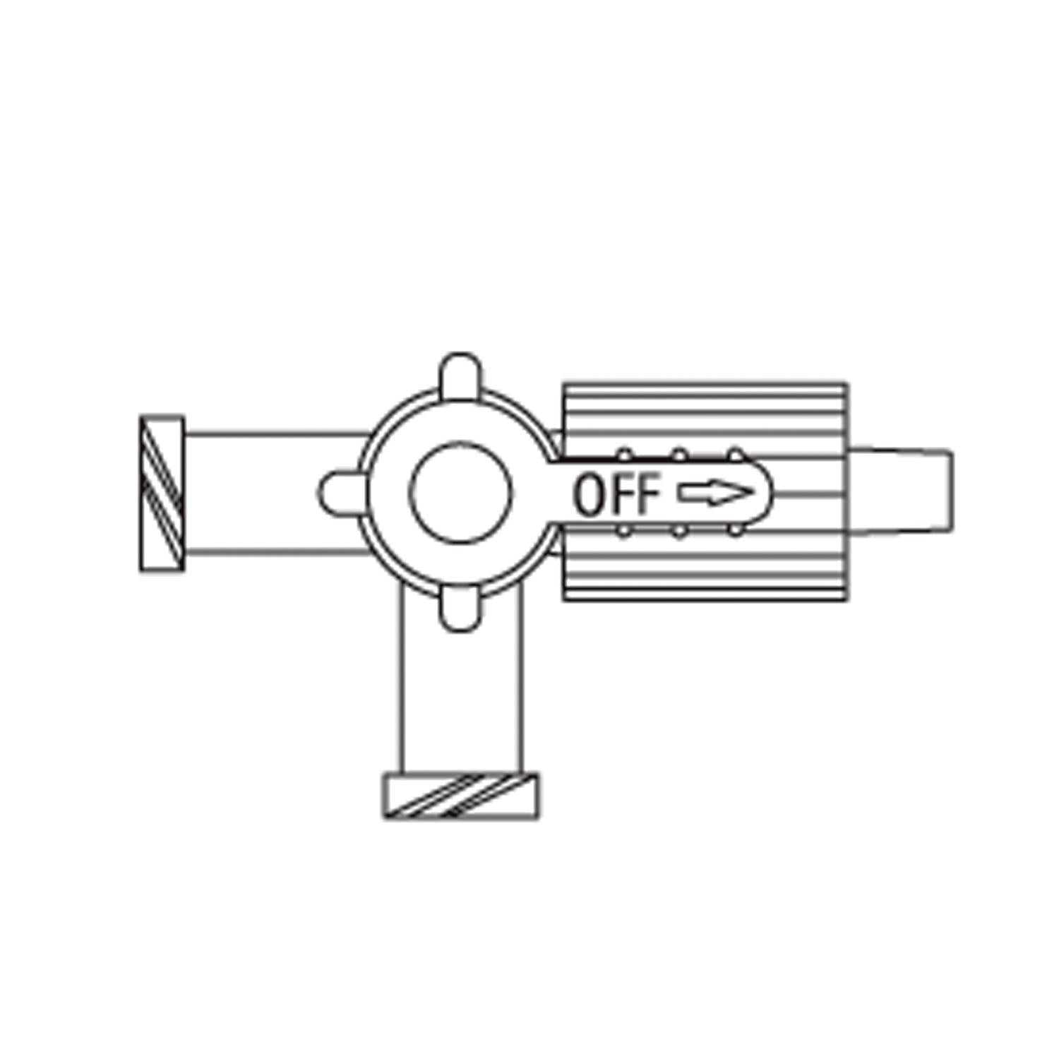 B BRAUN STOPCOCKS Discofix® Three-Way Stopcock, 2 Female Luer Lock Ports & SPIN-LOCK® Adapter, Port Covers, Lipid Resistant, DEHP, Latex Free
