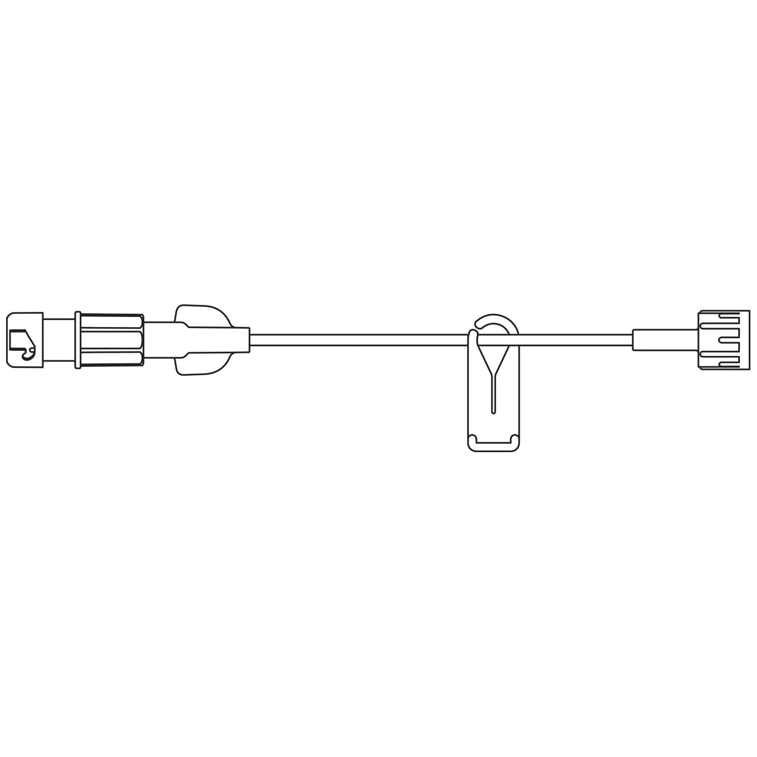 B BRAUN SAFELINE® IV ADMINISTRATION/EXTENSION SETS Extension Set, SAFELINE Injection Site, Microbore Tubing, Removable Slide Clamp, Male Luer Lock, 0.42mL Priming Volume, 7"L, Latex Free