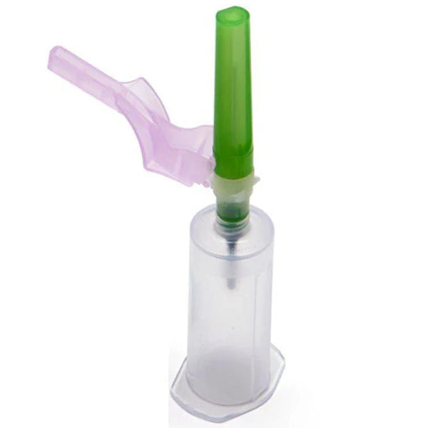 BD VACUTAINER® ECLIPSE™ BLOOD COLLECTION NEEDLES Needle, 22G x 1¼", Pre-Attached Holder, Green Shield, 100/cs