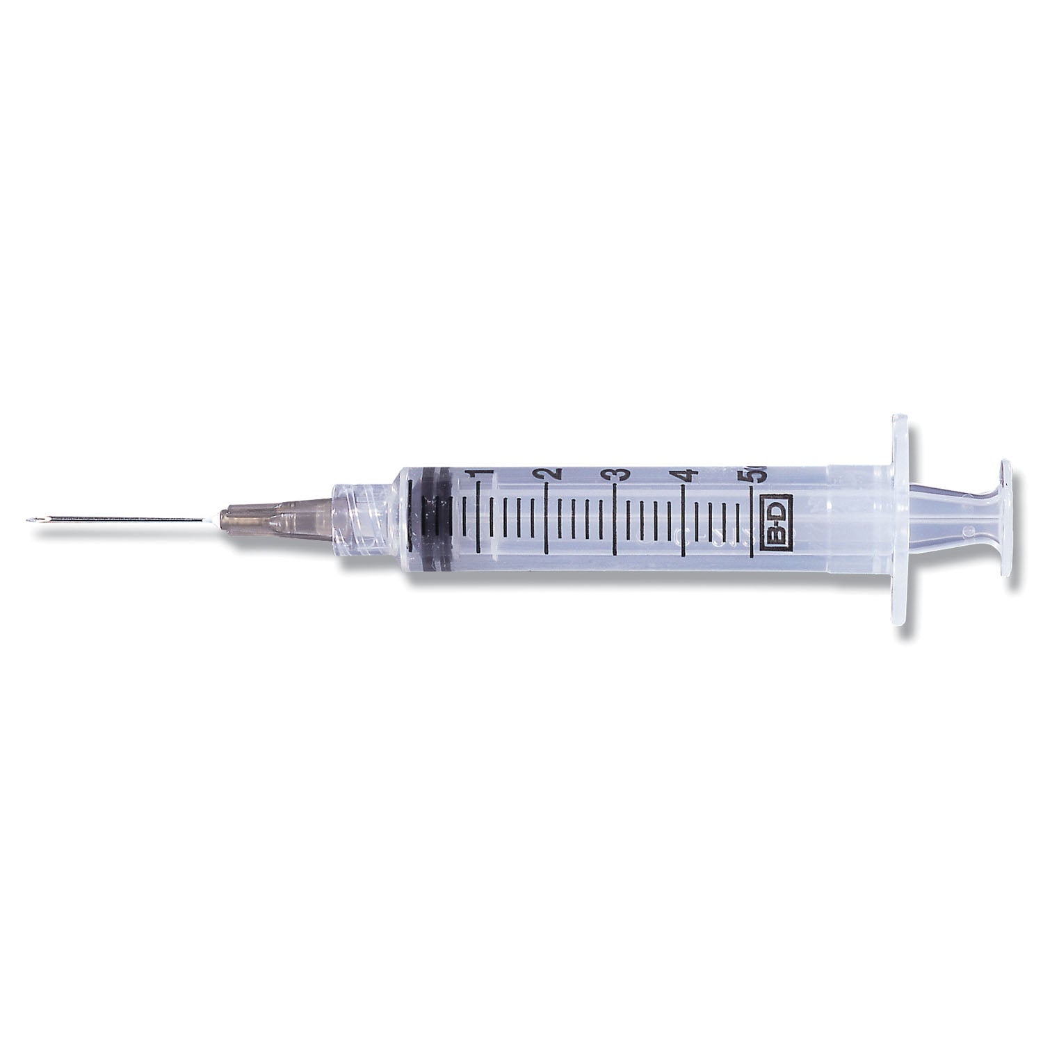 BD 5 ML SYRINGES & NEEDLES Syringe/Needle Combination, 5mL, Luer-Lok™ Tip, 21G x 1", 100/bx, 4 bx/cs
