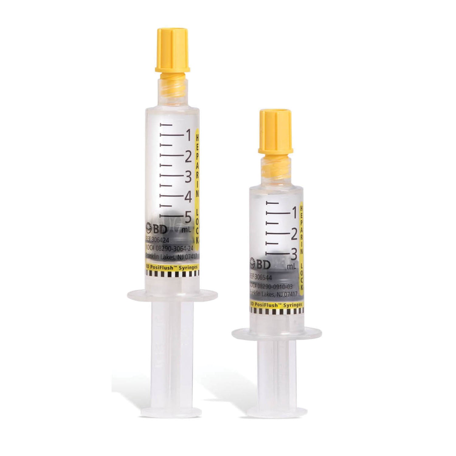 BD POSIFLUSH™ S Heparin Lock Flush Syringe, 100 Units/mL, 5mL, 30/bx, 16 bx/cs
