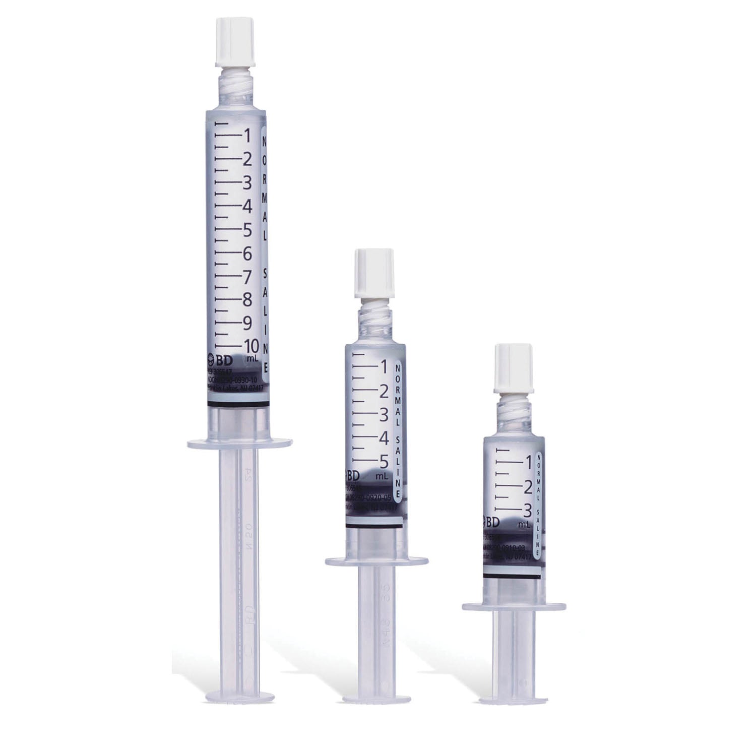 BD POSIFLUSH™ S Normal Saline Syringe, 10mL, Standard Plunger Rod, 30/bx, 16 bx/cs