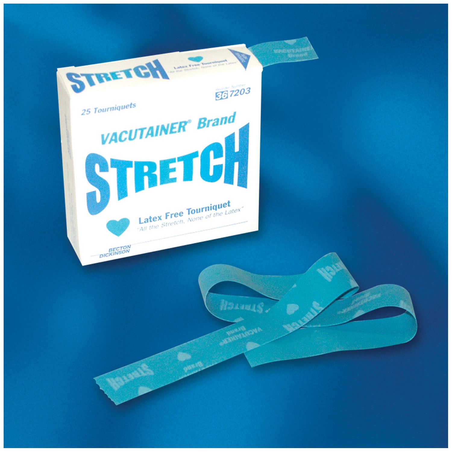 BD VACUTAINER® STRETCH LATEX-FREE TOURNIQUETS Stretch Tourniquet in Dispensing Box, Latex Free