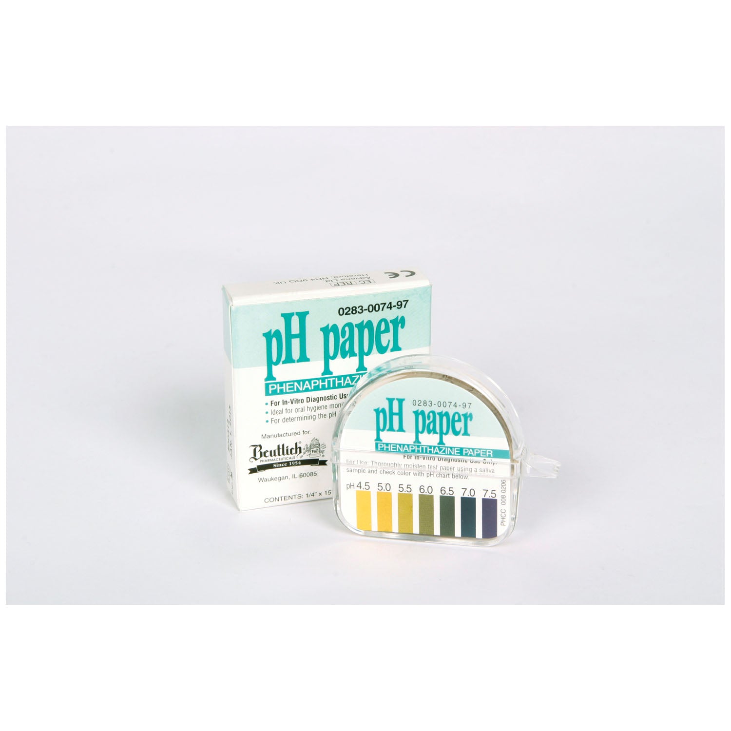 BEUTLICH PH PAPER "pH Paper, 180\" Roll, Dispenser "