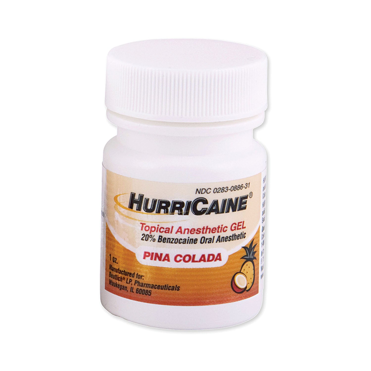 BEUTLICH HURRICAINE® TOPICAL ANESTHETIC Topical Anesthetic Gel, 1 oz Jar, Pina Colada