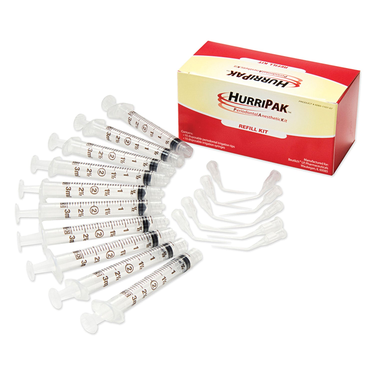 BEUTLICH HurriPAK™ Refill Kit, Each Kit Contains 10 Syringes & 10 Tips