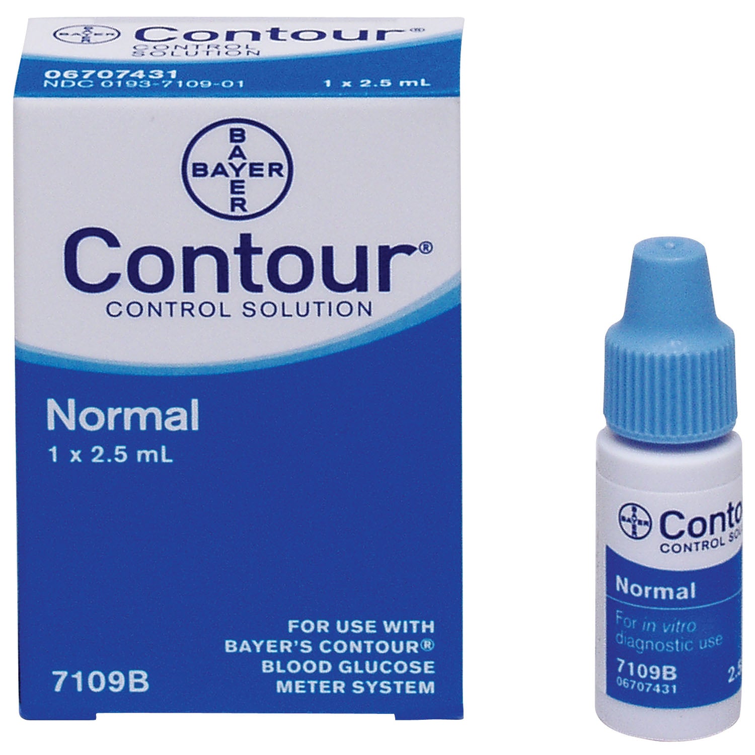 ASCENSIA CONTOUR® BLOOD GLUCOSE MONITORING SYSTEM Contour® Control Solution, Normal, 2.5mL Vial, CLIA Waived