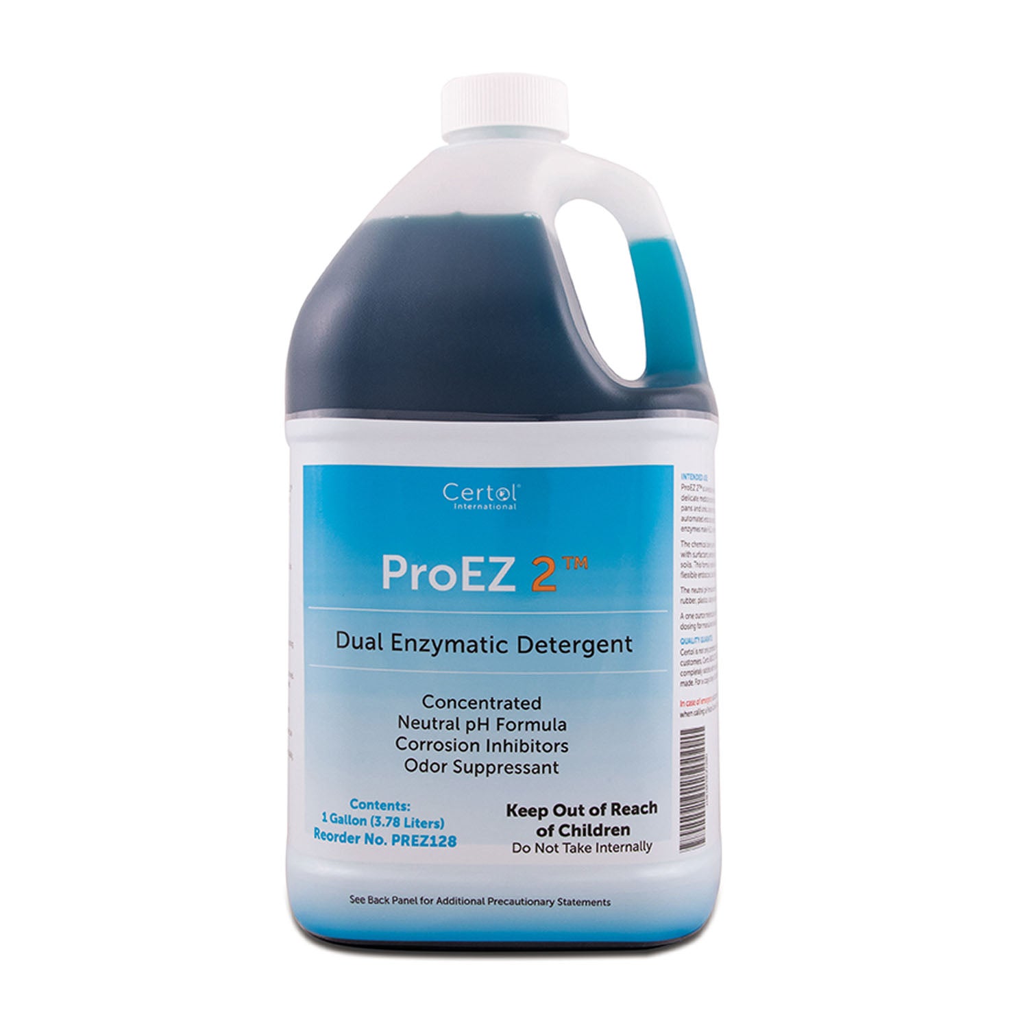 CERTOL PROEZ 2™ DUAL ENZYMATIC INSTRUMENT DETERGENT Dual Enzymatic Detergent Concentrate, 1 Gallon, 4/cs (48 cs/plt)