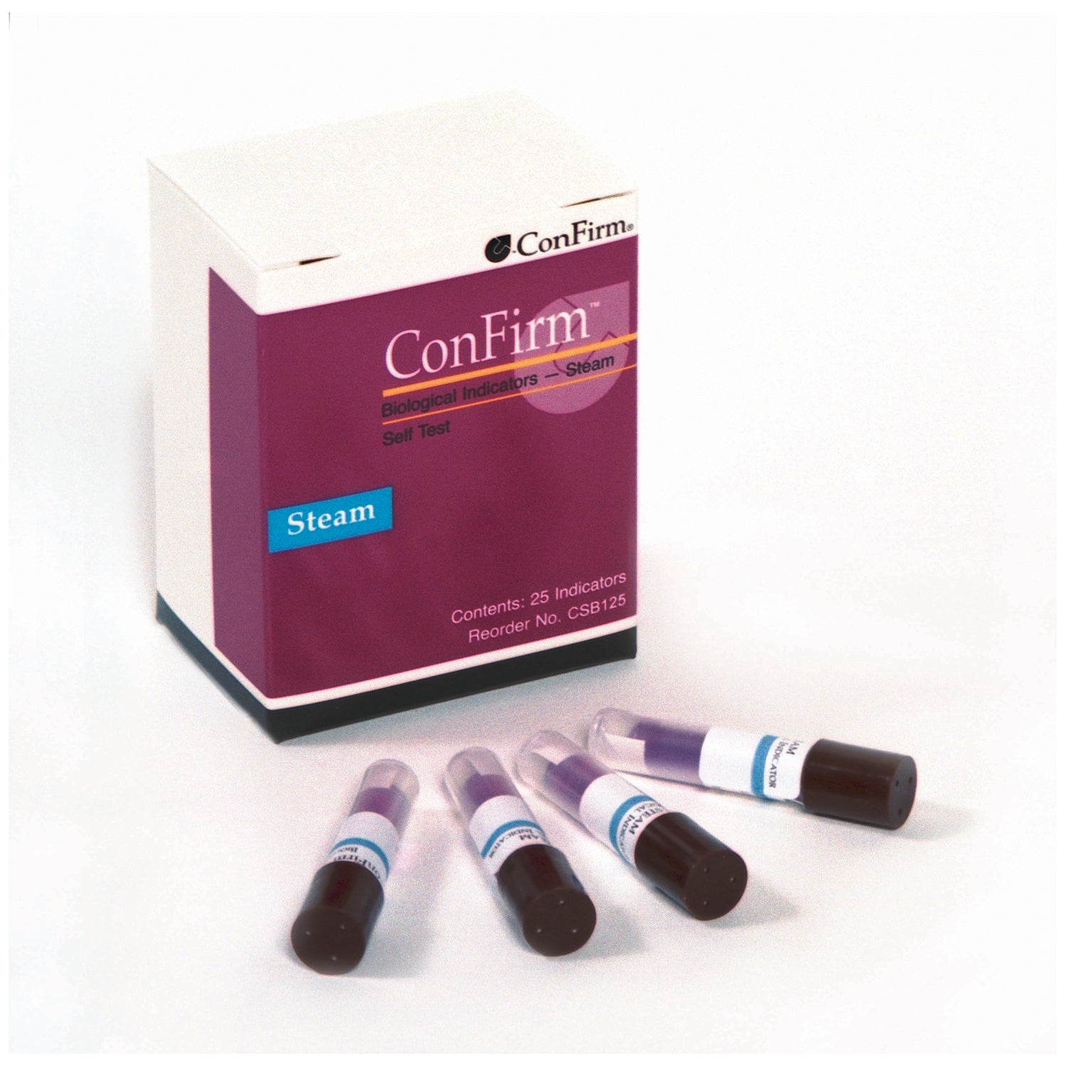 CROSSTEX IN-OFFICE BIOLOGICAL MONITORING SYSTEM Steam Biological Indicators, 25/bx