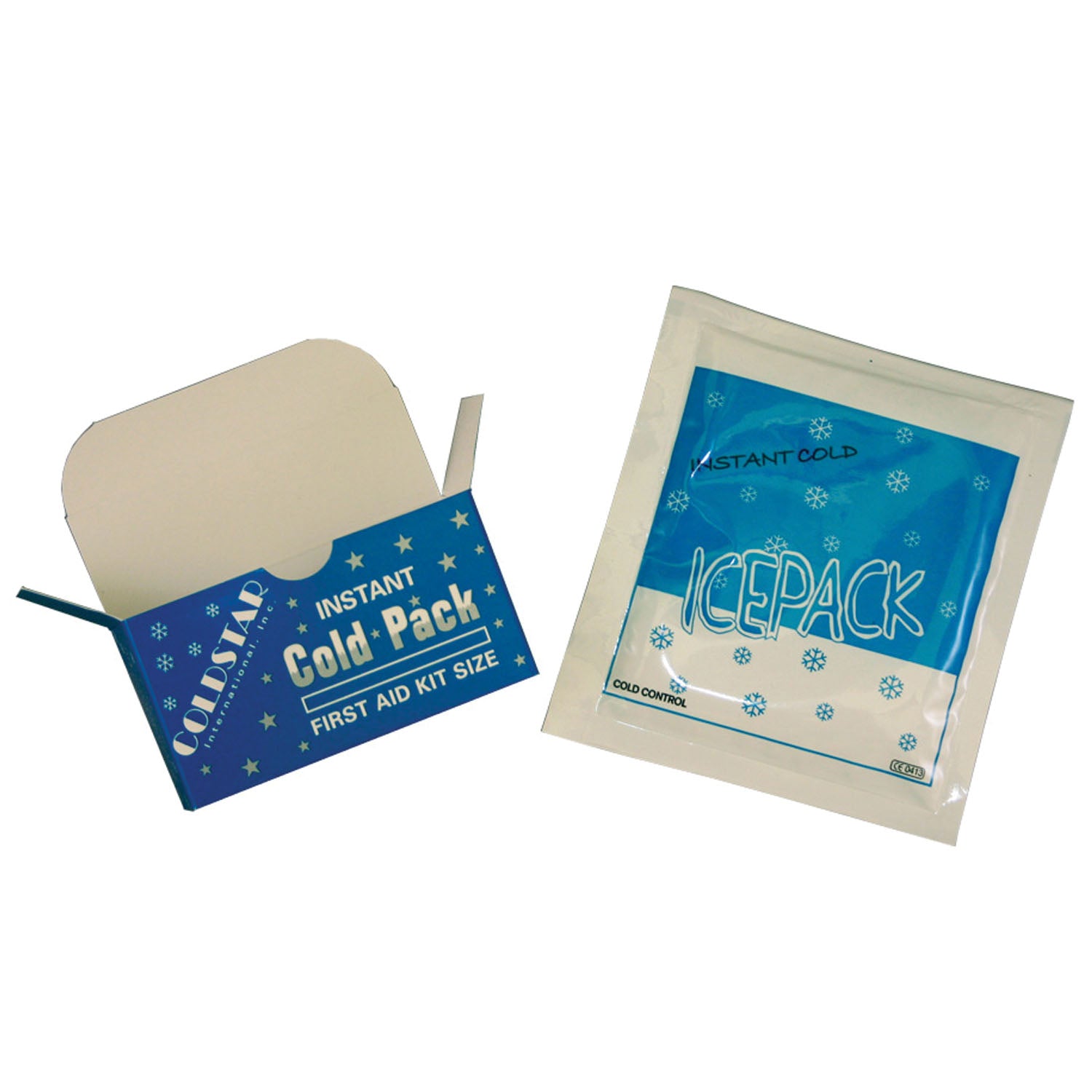 COLDSTAR INSTANT NONINSULATED COLD PACK "Cold Pack, Instant, Non-Insulated, 5\" x 5-1/2\", First Aid Kit Size, Disposable, 50/cs (108 cs/plt) (Individually boxed) (Made in the USA) (TAA Compliant)"