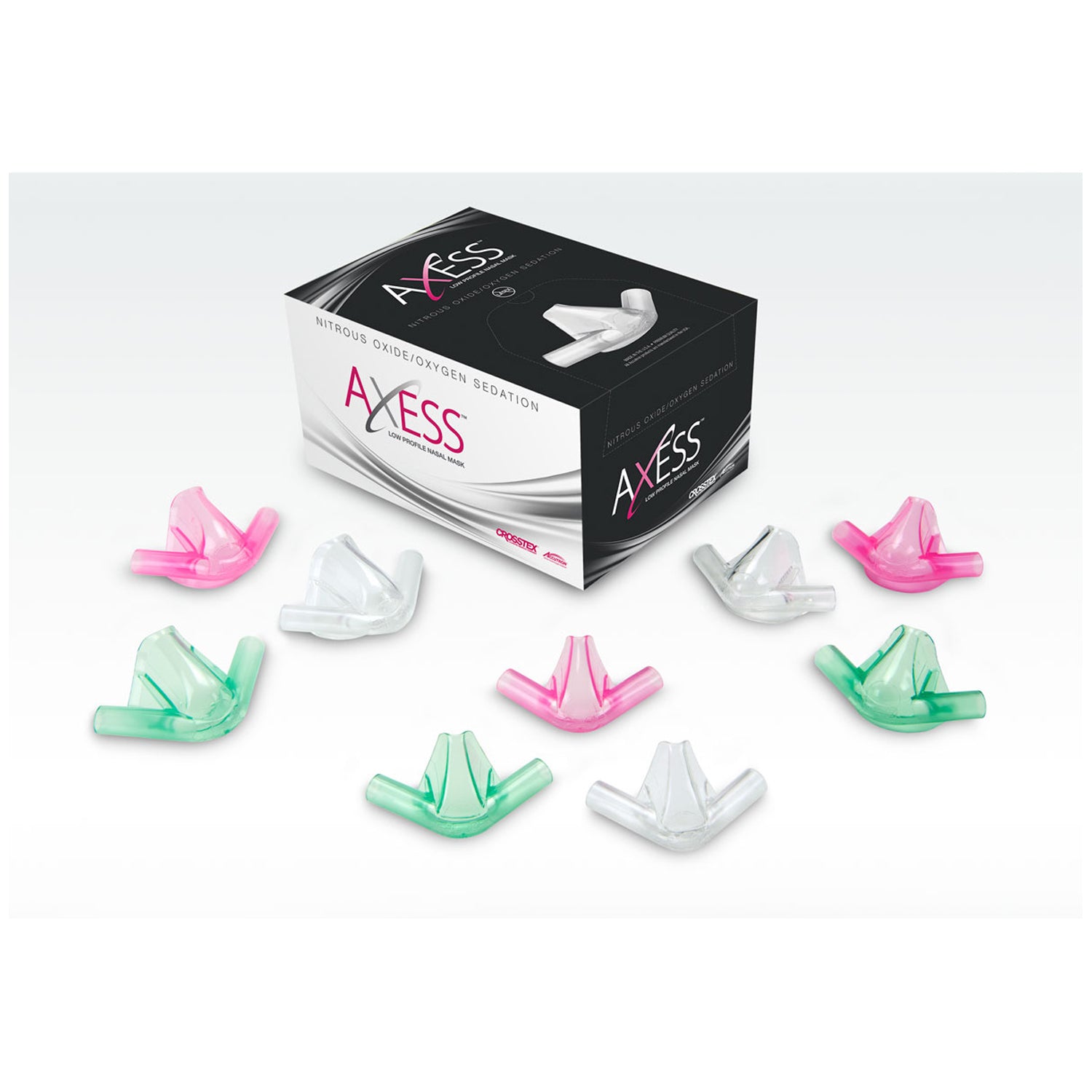 CROSSTEX ACCUTRON AXESS™ LOW PROFILE Nasal Mask, Medium, Birthday Bubblegum, 24/bx