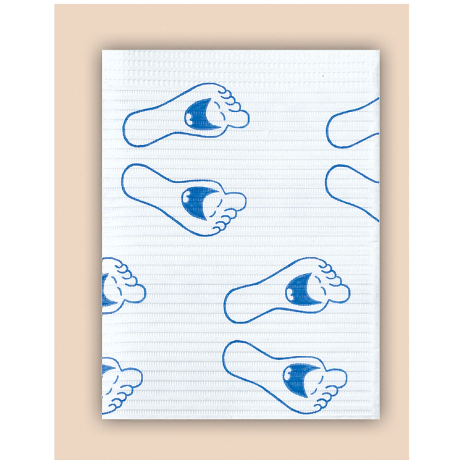 CROSSTEX PROFESSIONAL REGULAR™ 3 PLY TOWEL "Towel, 3-Ply Paper, 19\" x 13\", Happy Feet, 500/cs"