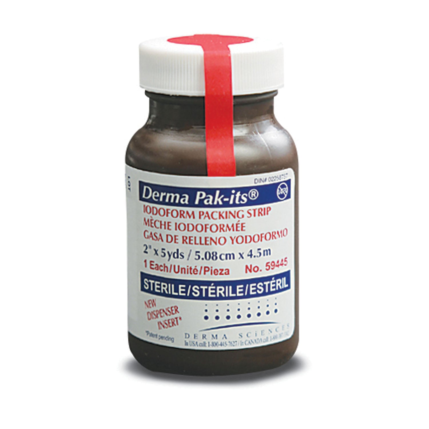 GENTELL PAK-ITS® GAUZE PACKING STRIPS Iodoform Packing Strip with Dispenser,, ½" x 5 yds, 12/cs