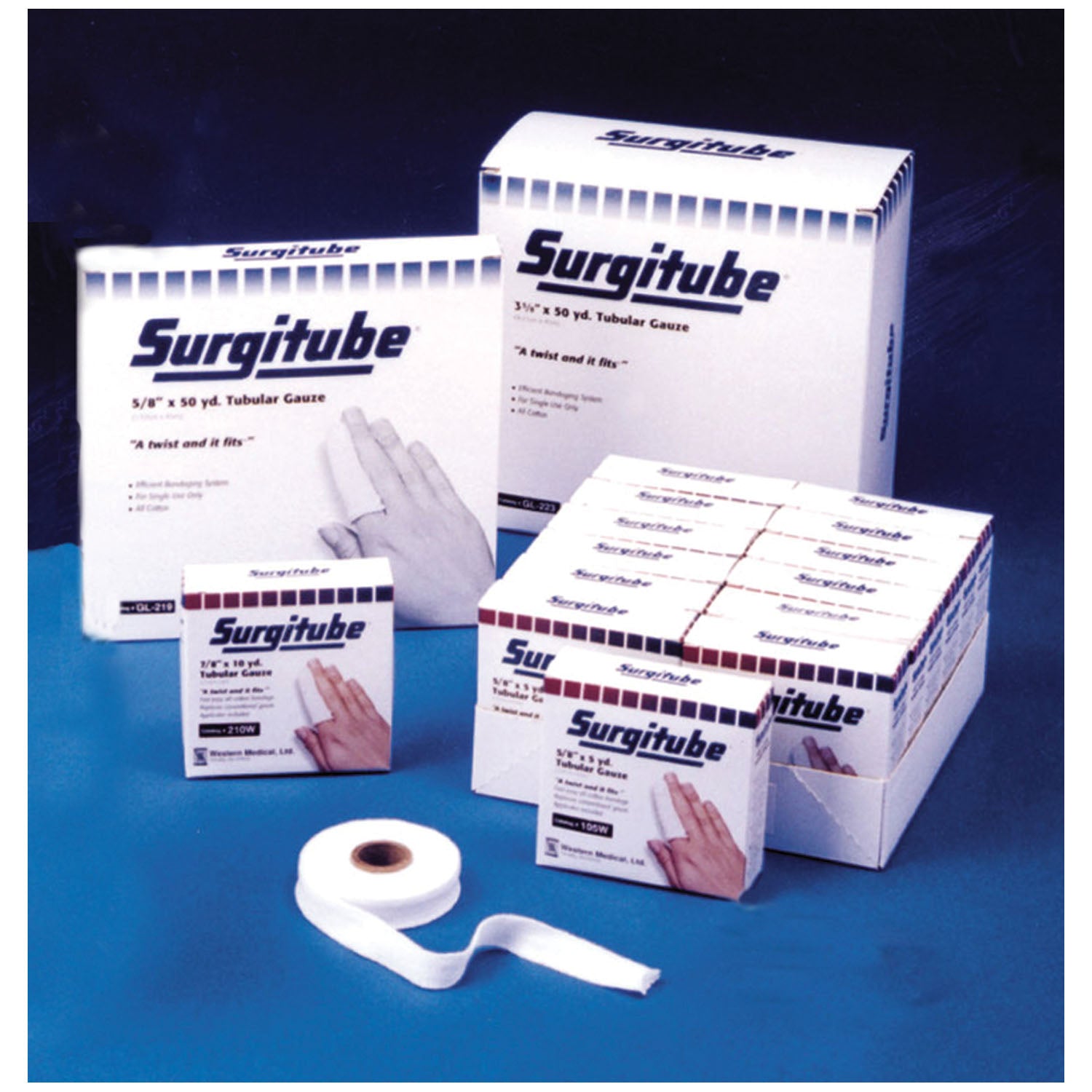 GENTELL SURGITUBE® FOR USE WITHOUT APPLICATORS Tubular Bandage, Size 2AP, 1 1/8” x 50 yds, White, Infant‘s Legs, Bulky Fingers