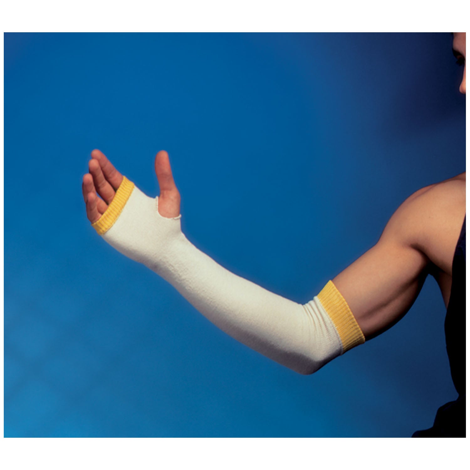 GENTELL GLEN-SLEEVE® ARM PROTECTORS "Arm Protector, Small/ Medium, 18\"-20\"L x 31/4\"'W, Yellow Band, 12 pr/bx"