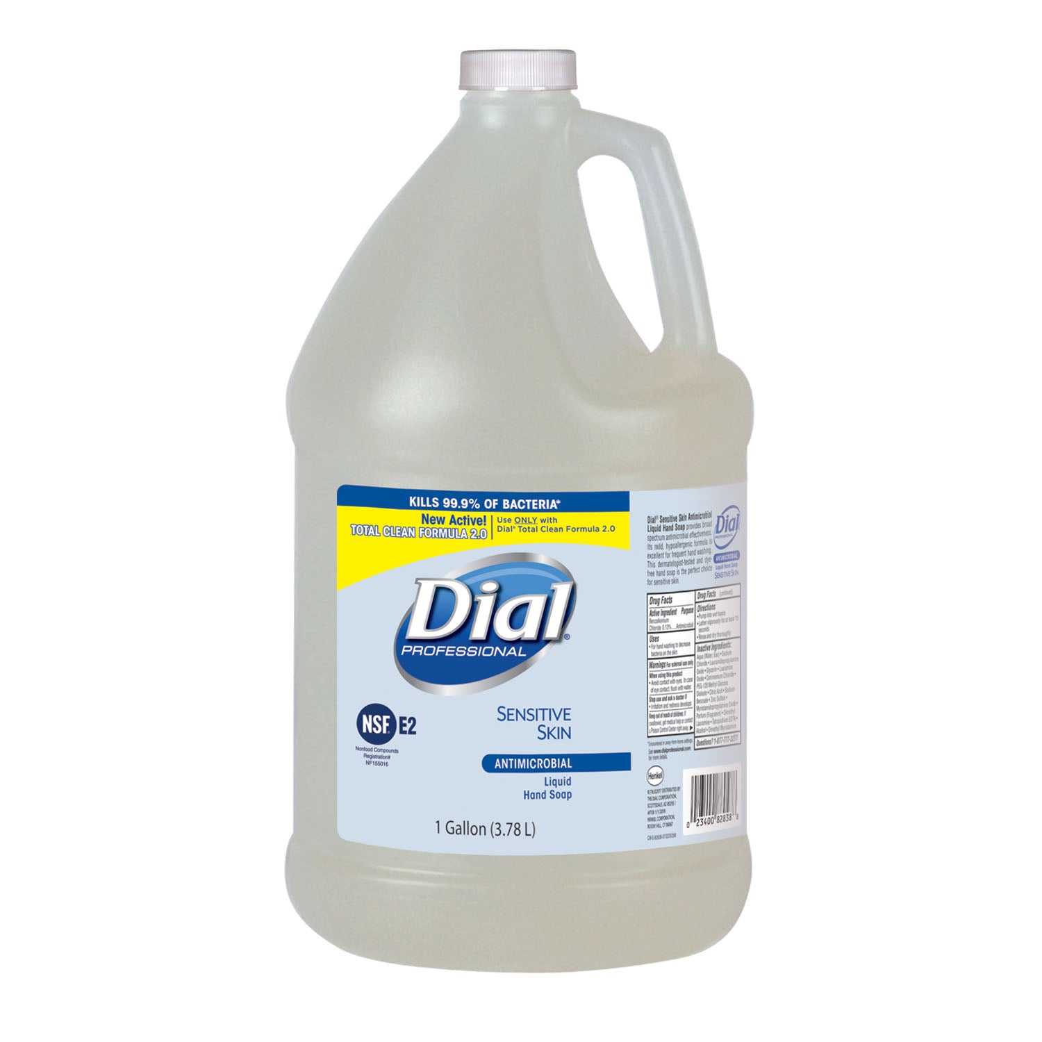 DIAL® SENSITIVE SKIN ANTIBACTERIAL LIQUID HAND SOAP Sensitive Skin Liquid Hand Soap, Antibacterial, 1 Gallon, 4/cs (48 cs/plt) (2340082838, 1747050, 1937893) (Item is on Manufacture backorder with no ETA on Availability)