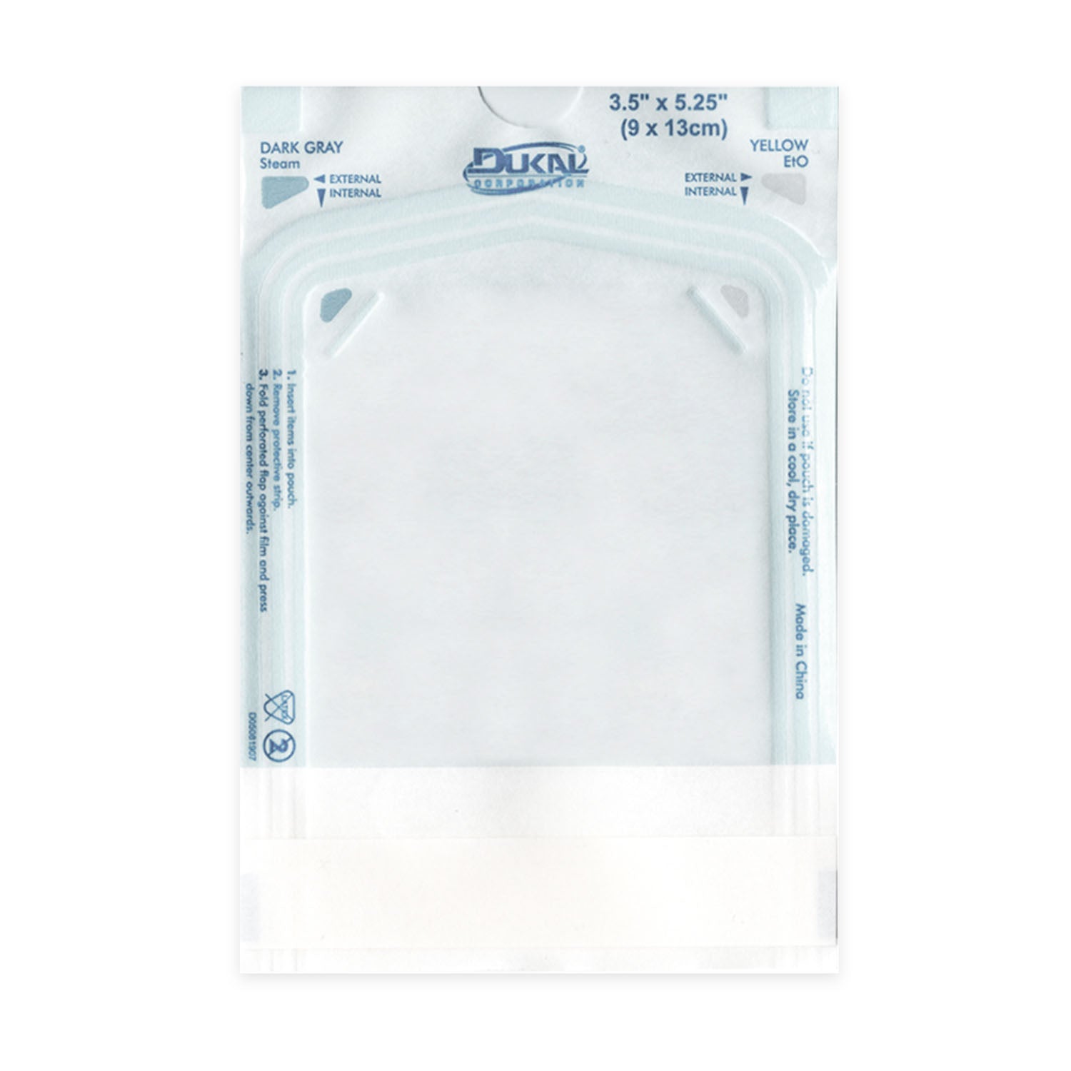 DUKAL STERILIZATION POUCH "Sterilization Pouches, 3.5\" x 5.25\", 200/bx, 30 bx/cs (48 cs/plt)"