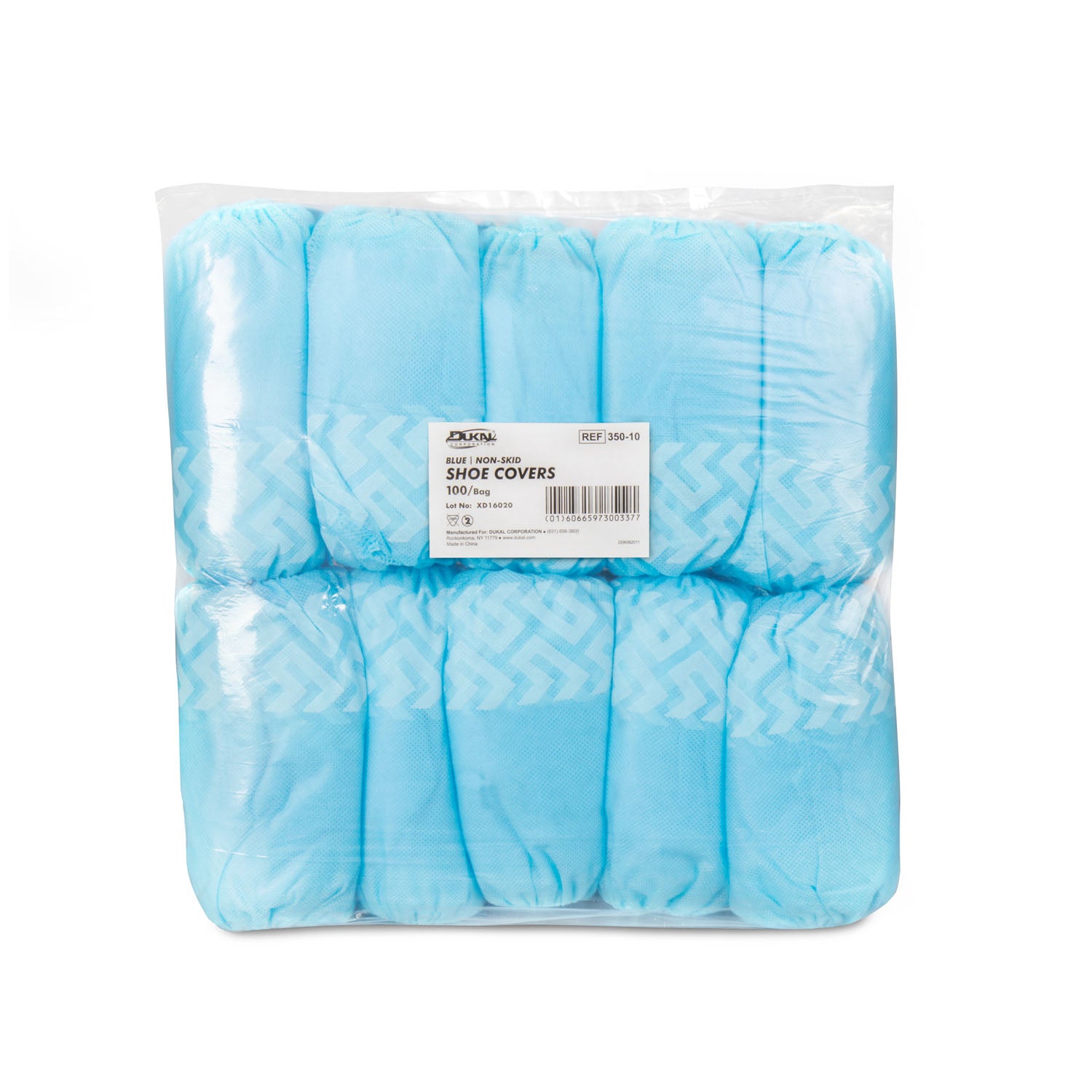 DUKAL Shoe Covers, Non Skid, One Size Fits All, Blue, 100/bg, 10 bg/cs (40 cs/plt)