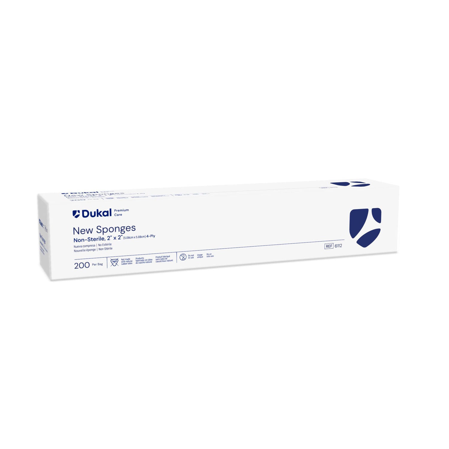 DUKAL NEW SPONGES "Sponge, 2\" x 2\", Non-Woven New Sponge, Non-Sterile, 4-Ply, 200/bg, 40 bg/cs (60 cs/plt)"
