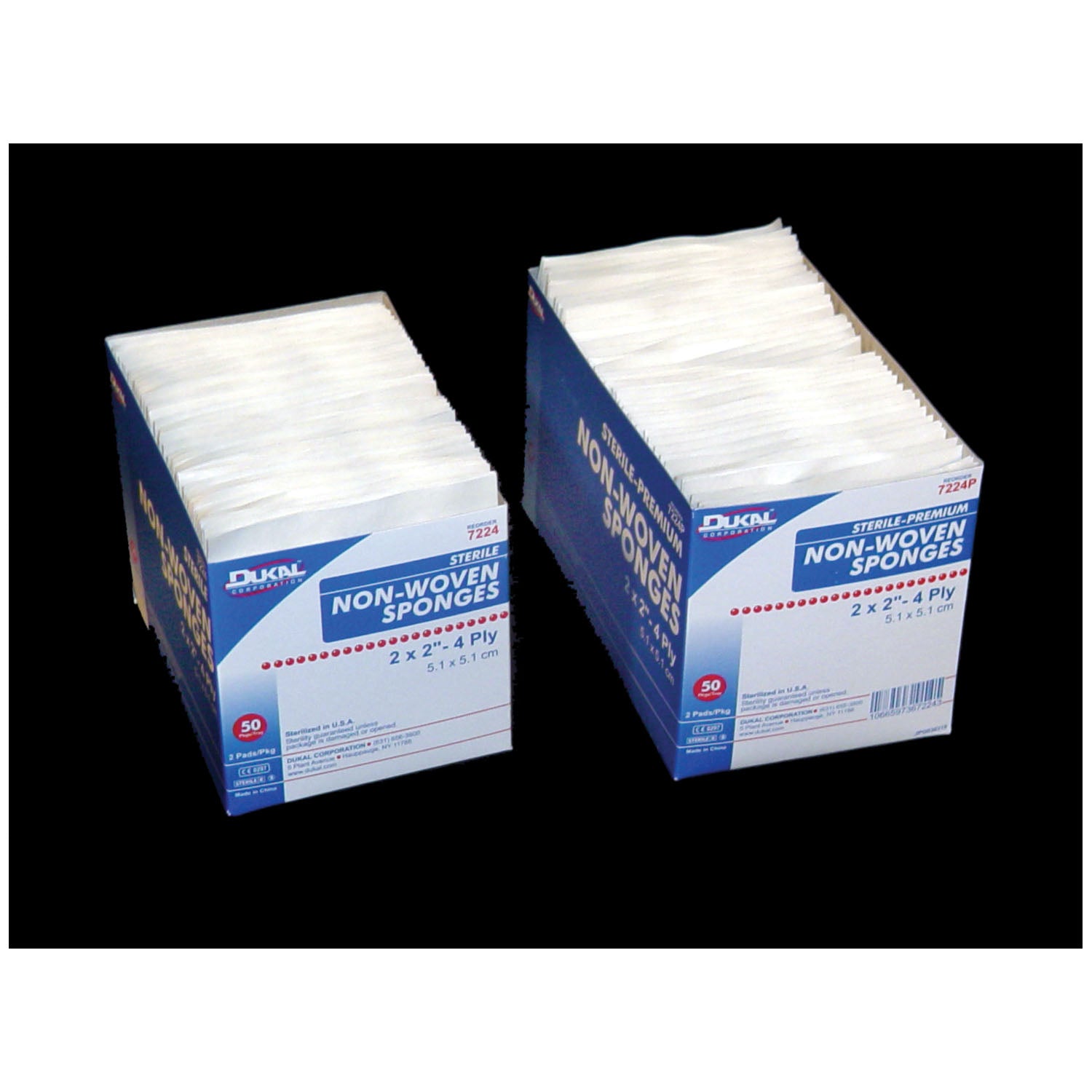 DUKAL CLINISORB NON-WOVEN SPONGES "Clinisorb Non-Woven Sponge, 2\" x 2\", 4-Ply, Sterile, 2/pk, 50 pk/bx, 30 bx/cs"