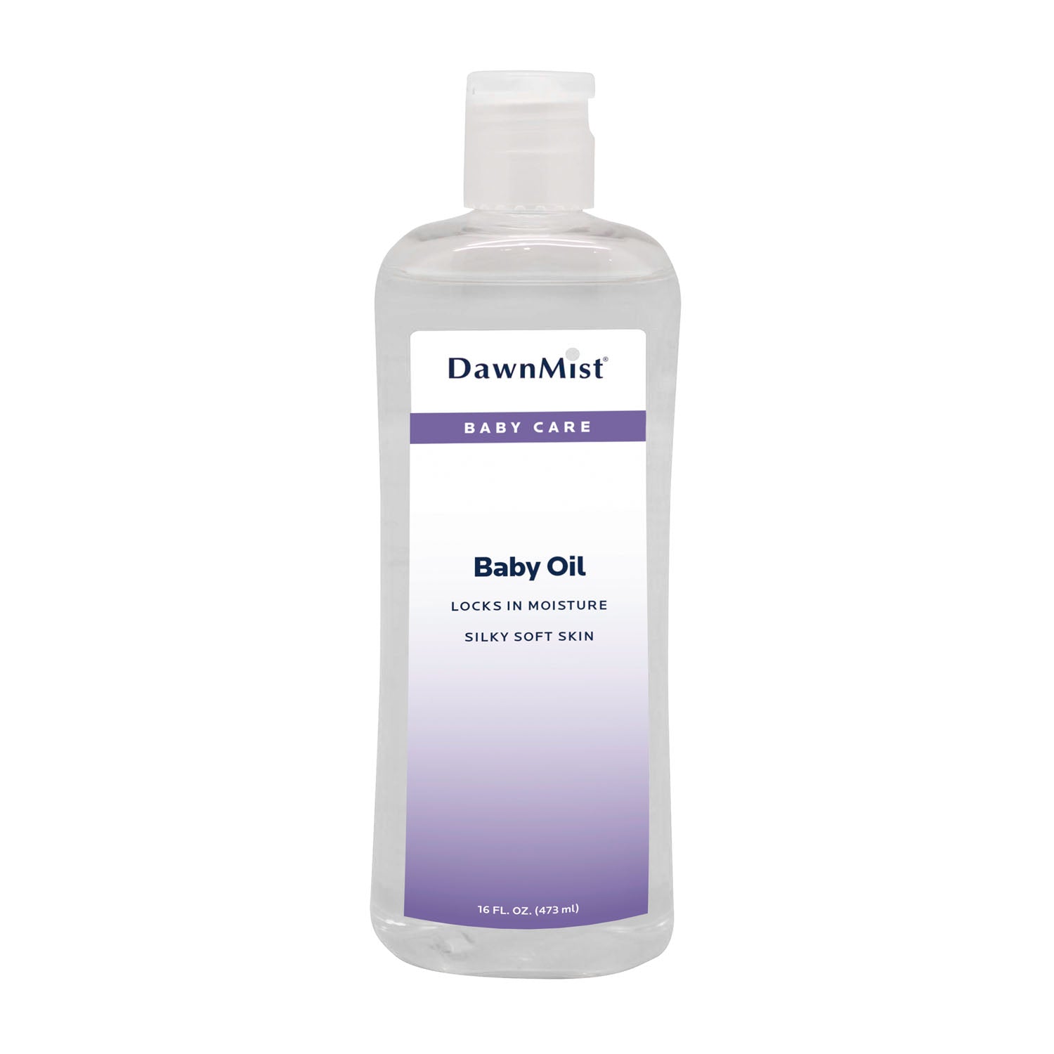 DUKAL DAWNMIST Baby Oil, 16 oz, Dispensing Cap, 12/cs