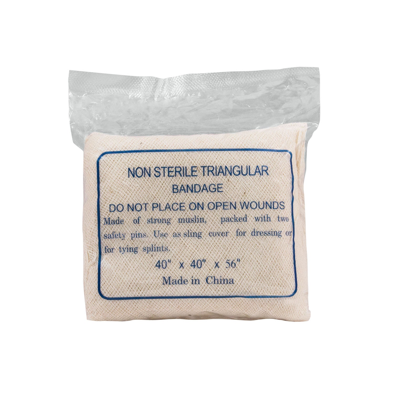 DUKAL TRIANGULAR BANDAGE "Triangular Bandage, 40\" x 40\" x 56\", Non-Sterile, 1/pk, 12 pk/bg, 20 bg/cs"