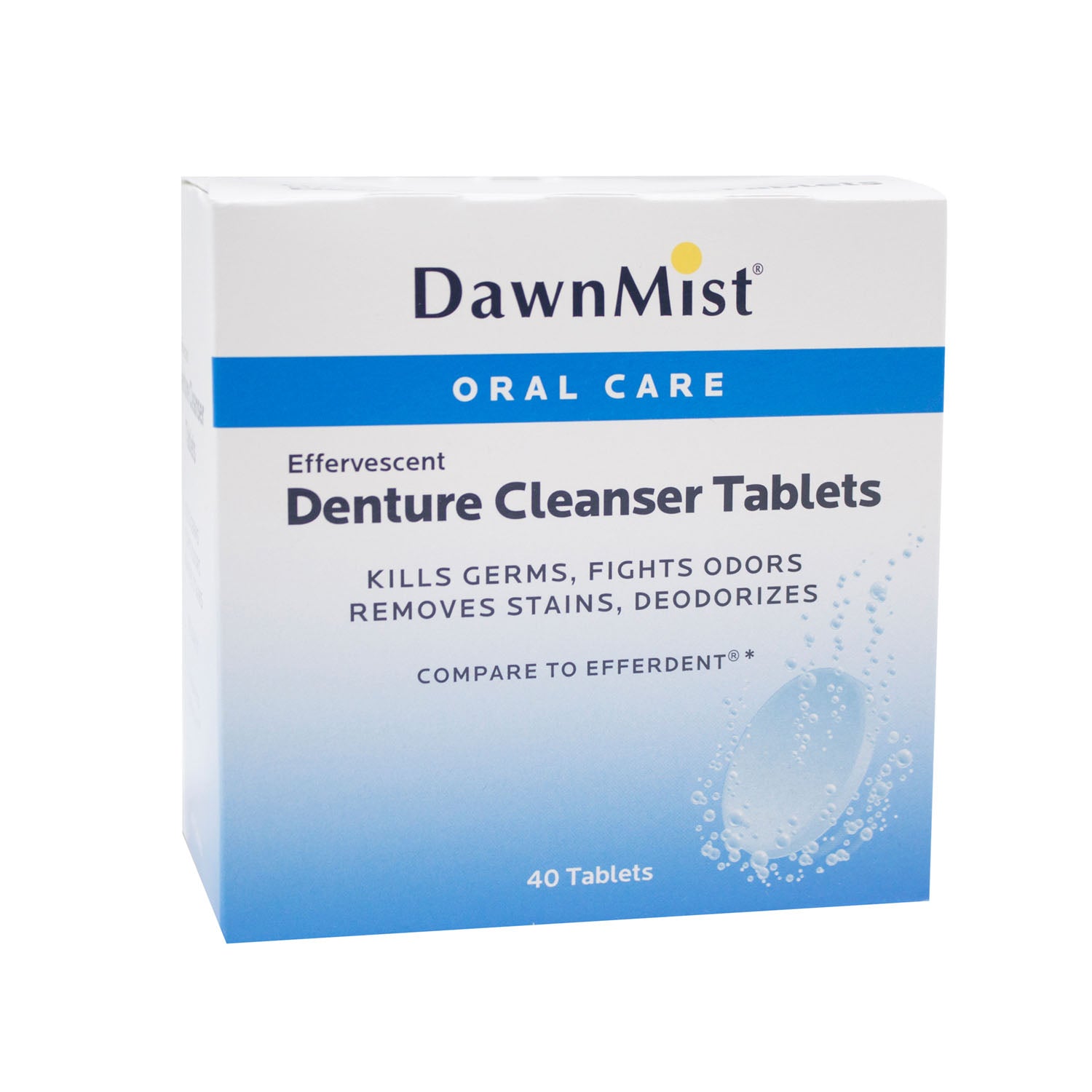 DUKAL DAWNMIST DENTURE CARE Denture Tablets, 40/bx, 24 bx/cs (Not Available for sale into Canada)