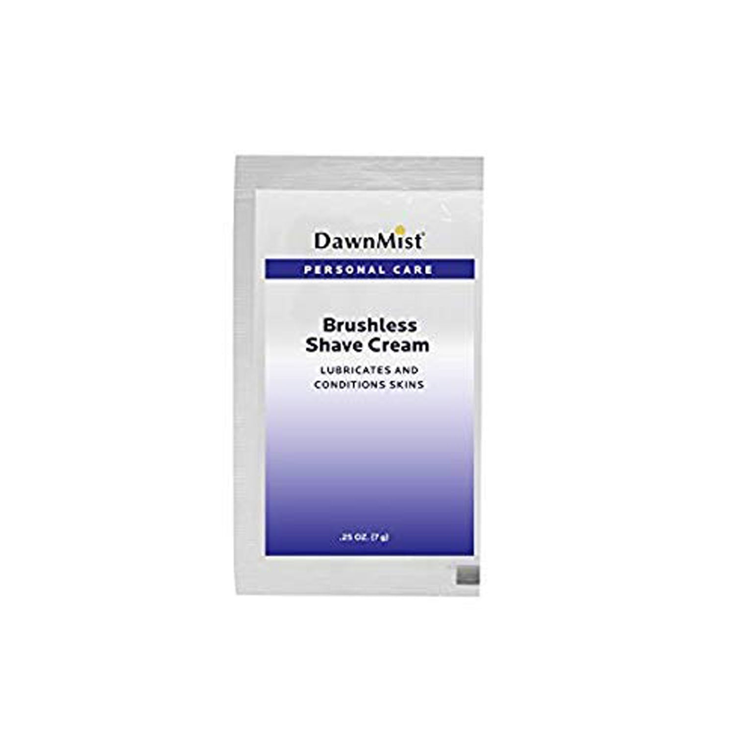 DUKAL DAWNMIST Shave Cream, Brushless, .25 oz Single Use Packet, 100/bg, 10 bg/cs