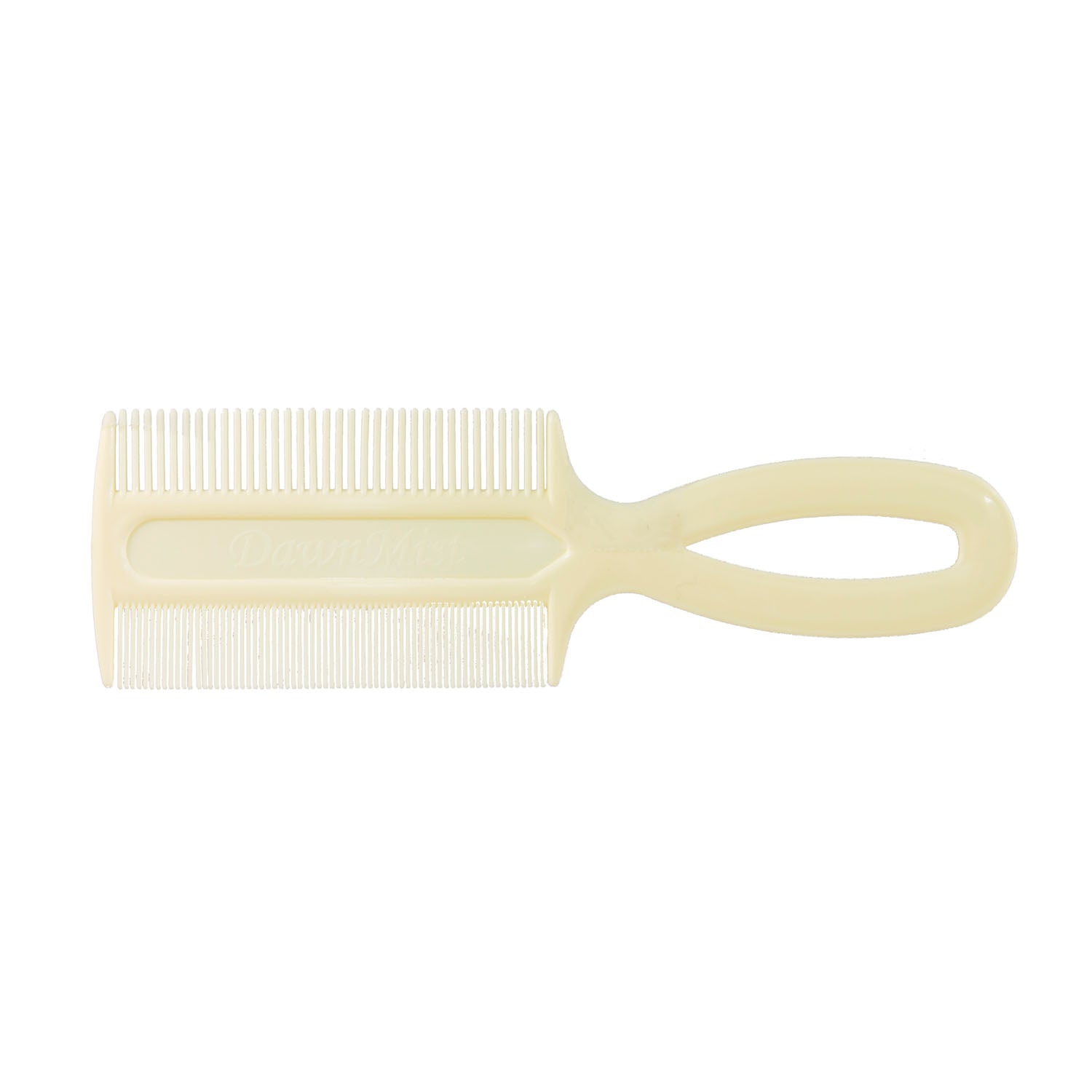 DUKAL DAWNMIST COMB & BRUSH Baby Comb, Ivory, 2-Sided, 12/bg, 72 bg/cs