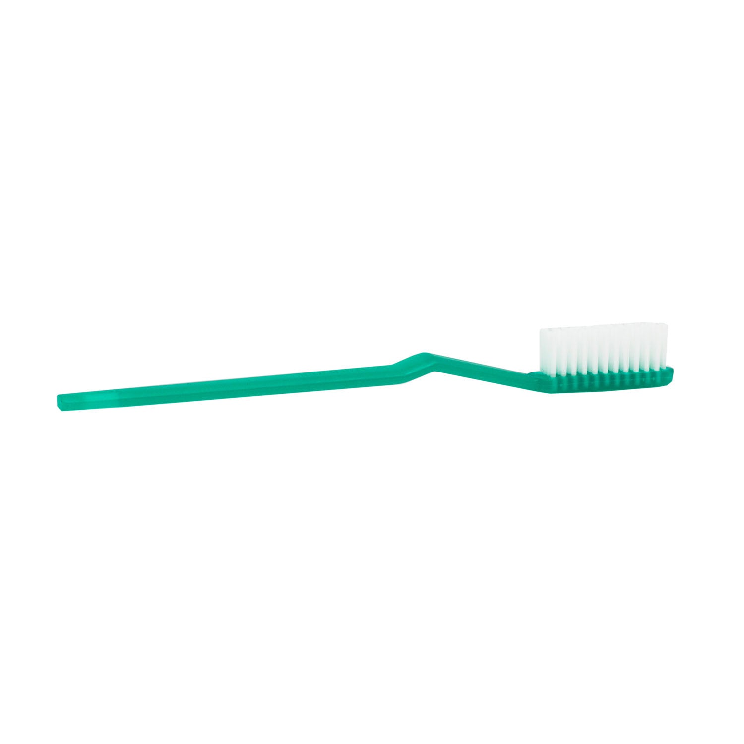 DUKAL DAWNMIST Toothbrush, 46 Tuft, Translucent Green Handle, Rounded White Nylon Bristles, 144/bx, 10 bx/cs