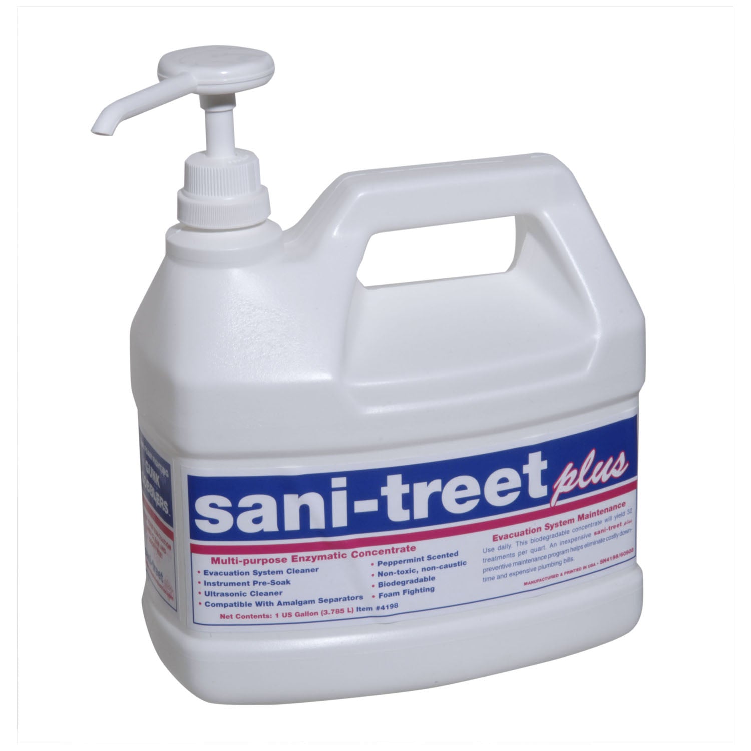 ENZYME INDUSTRIES Sani-Treet Plus, Gallon, Peppermint, 4/cs