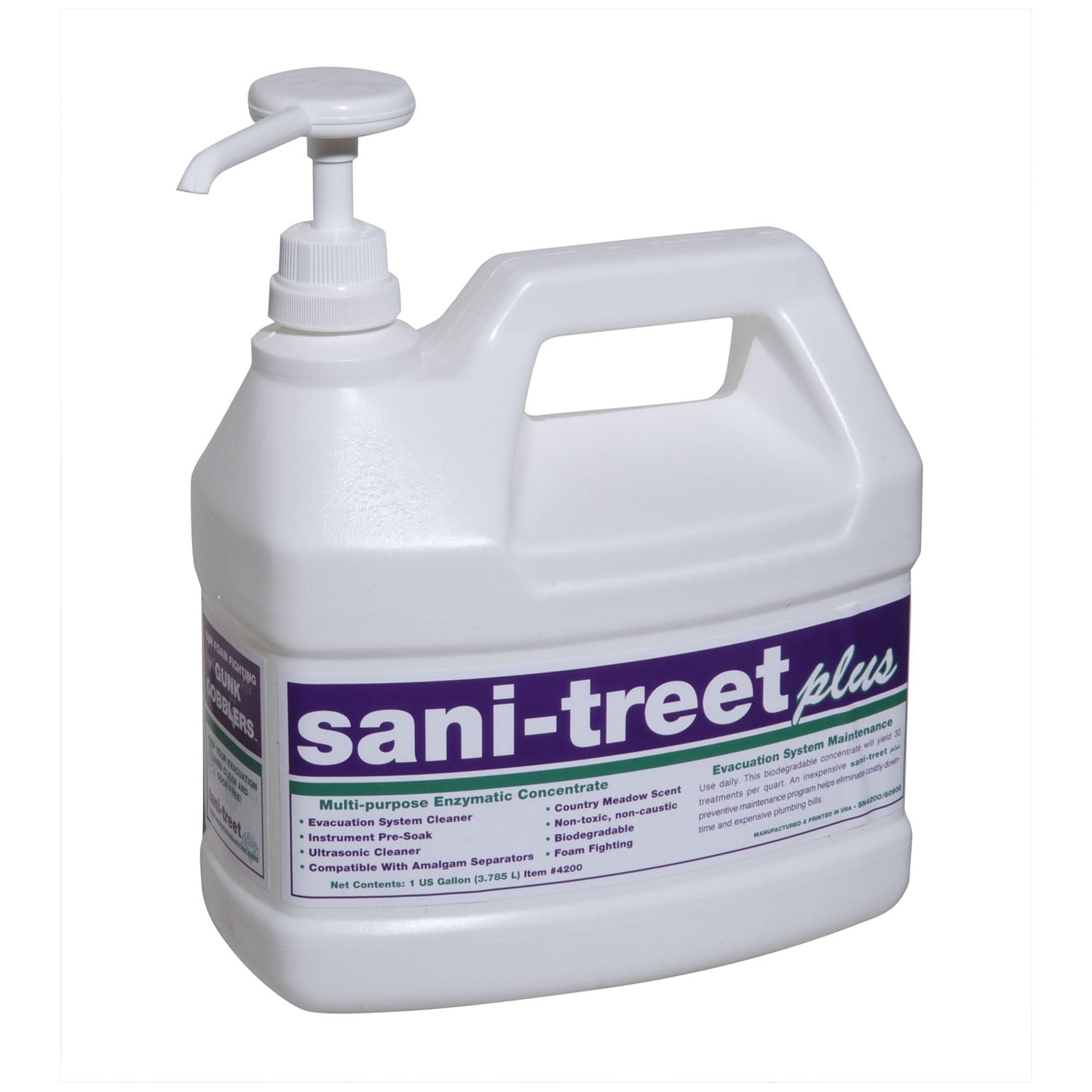 ENZYME INDUSTRIES Sani-Treet Plus, Gallon, Country Meadow, 4/cs