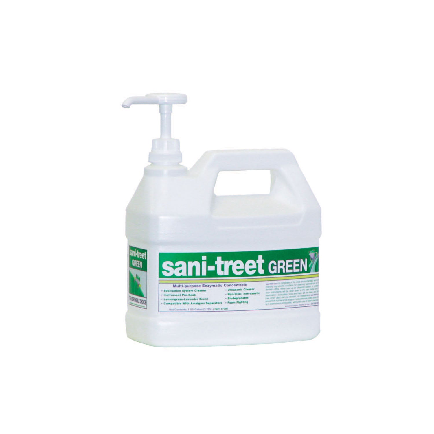 ENZYME INDUSTRIES Sani-Treet Green, Gallon, Lemongrass-Lavender Scent, 4/cs