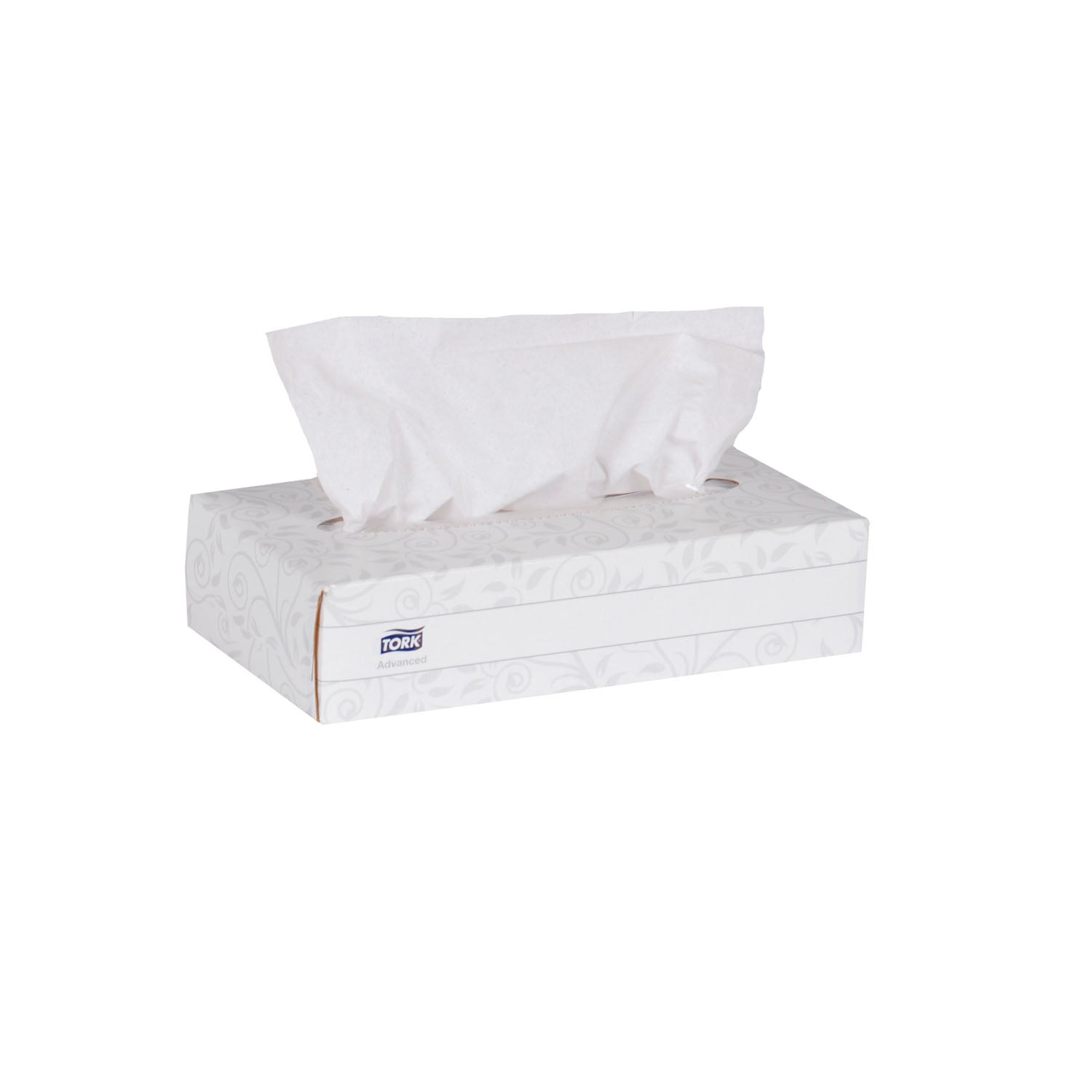 ESSITY TORK FACIAL TISSUES "Facial Tissue Flat Box, , 2-Ply, Advanced, White, F1, 8.2\" x 7.9\", 100 sht/bx, 30 bx/cs (81 cs/plt)"