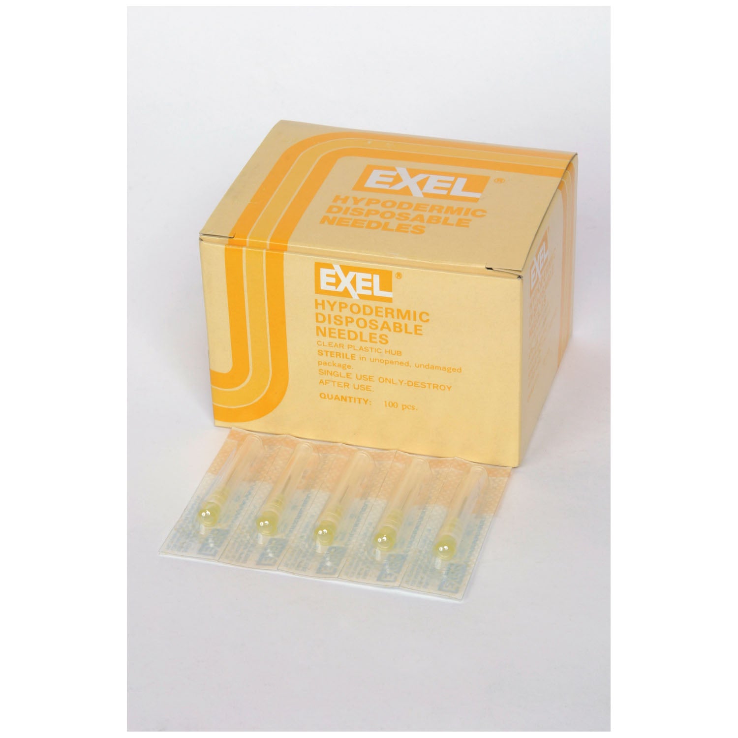 EXEL HYPODERMIC NEEDLES "Hypodermic Needle, 20G x 1/2\", 100/bx, 20 bx/cs"