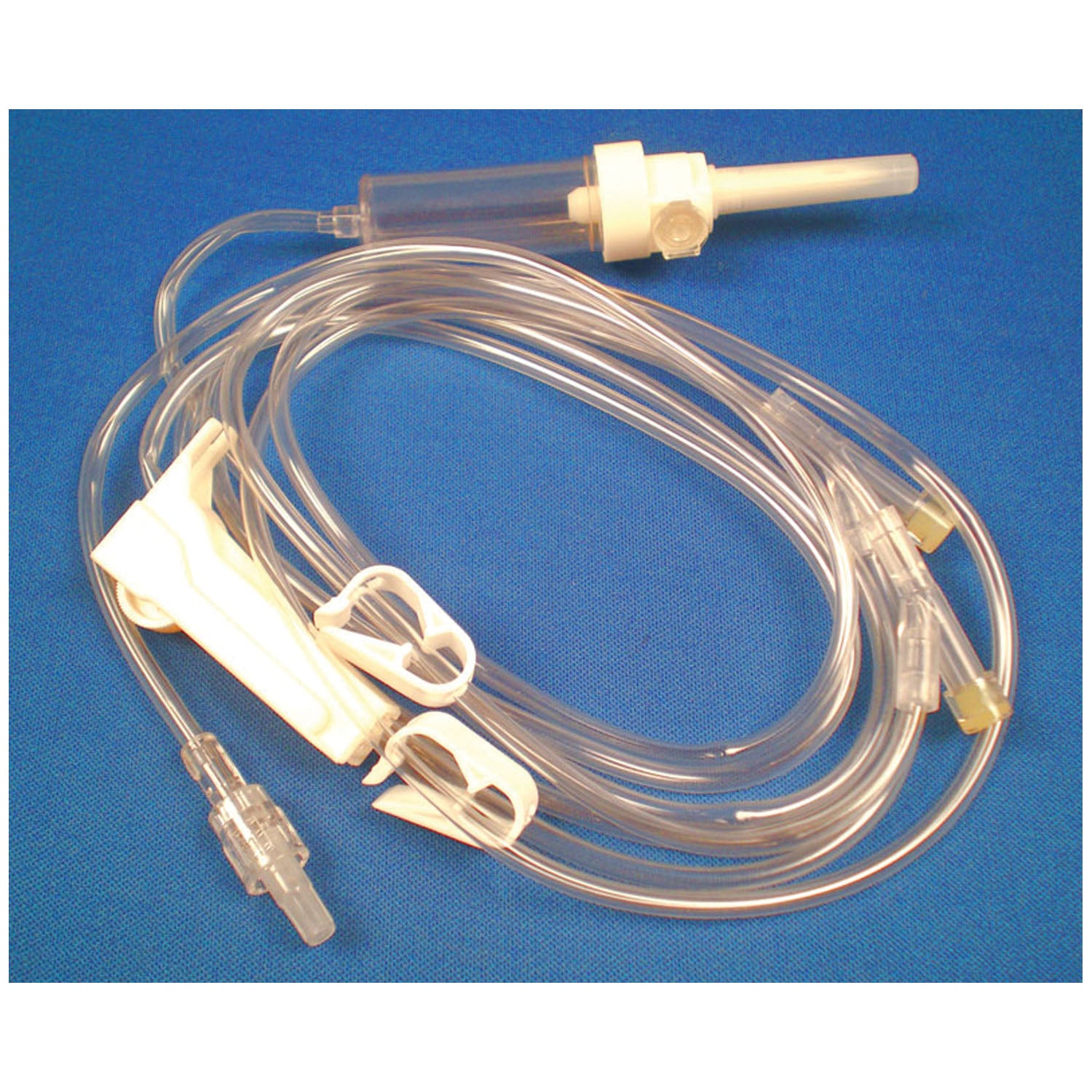 EXEL IV ADMINISTRATION SETS "IV Administration Set, 15 Drops, Combination Vented/ Non-vented, 2 Y Injection Sites, Option Lock, Roller Clamp, 2 Occlusion Clamps, 105\" Tube, 50/cs (60 cs/plt)"