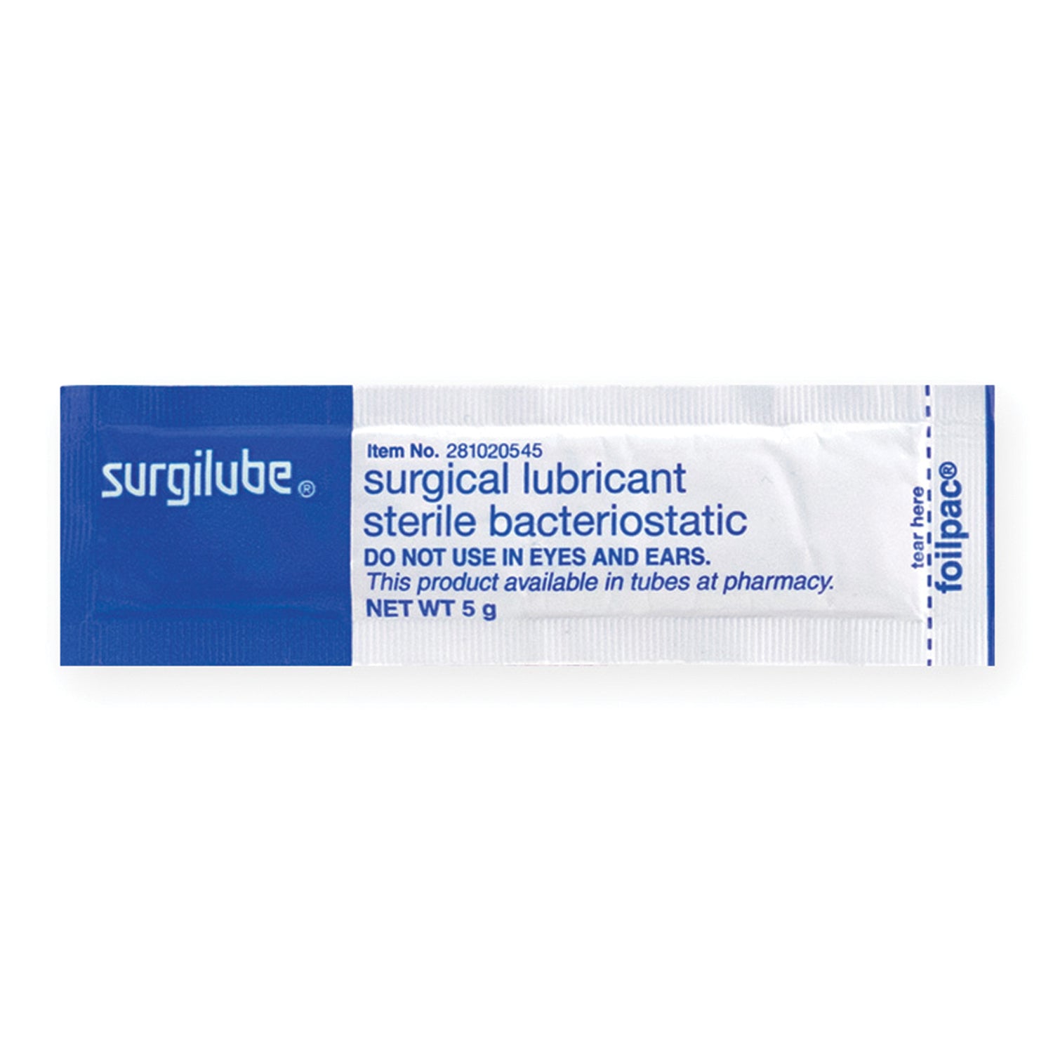 HR® SURGILUBE® SURGICAL LUBRICANT SURGILUBE® 5gm FOILPAC® (Foil Laminated Film), 144/bx