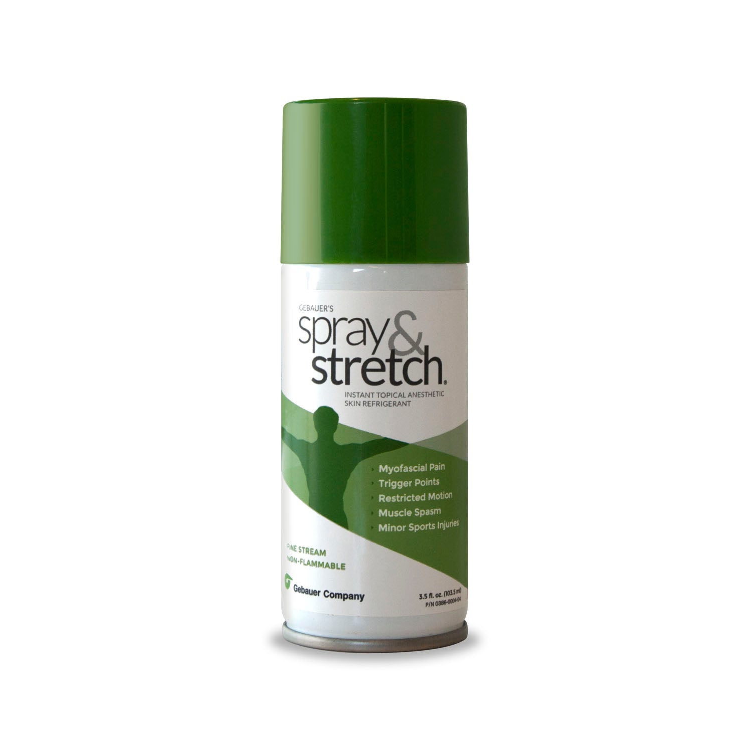 GEBAUER SPRAY & STRETCH® TOPICAL ANESTHETIC Fine Stream, 3.9 fl oz (115ml), Aerosol Can (Rx), 12/dz (HAZMAT Fees Apply, cannot ship via Air or to AK, GU, HI, MP, PR, VI - See Vendor Information Page for more details)