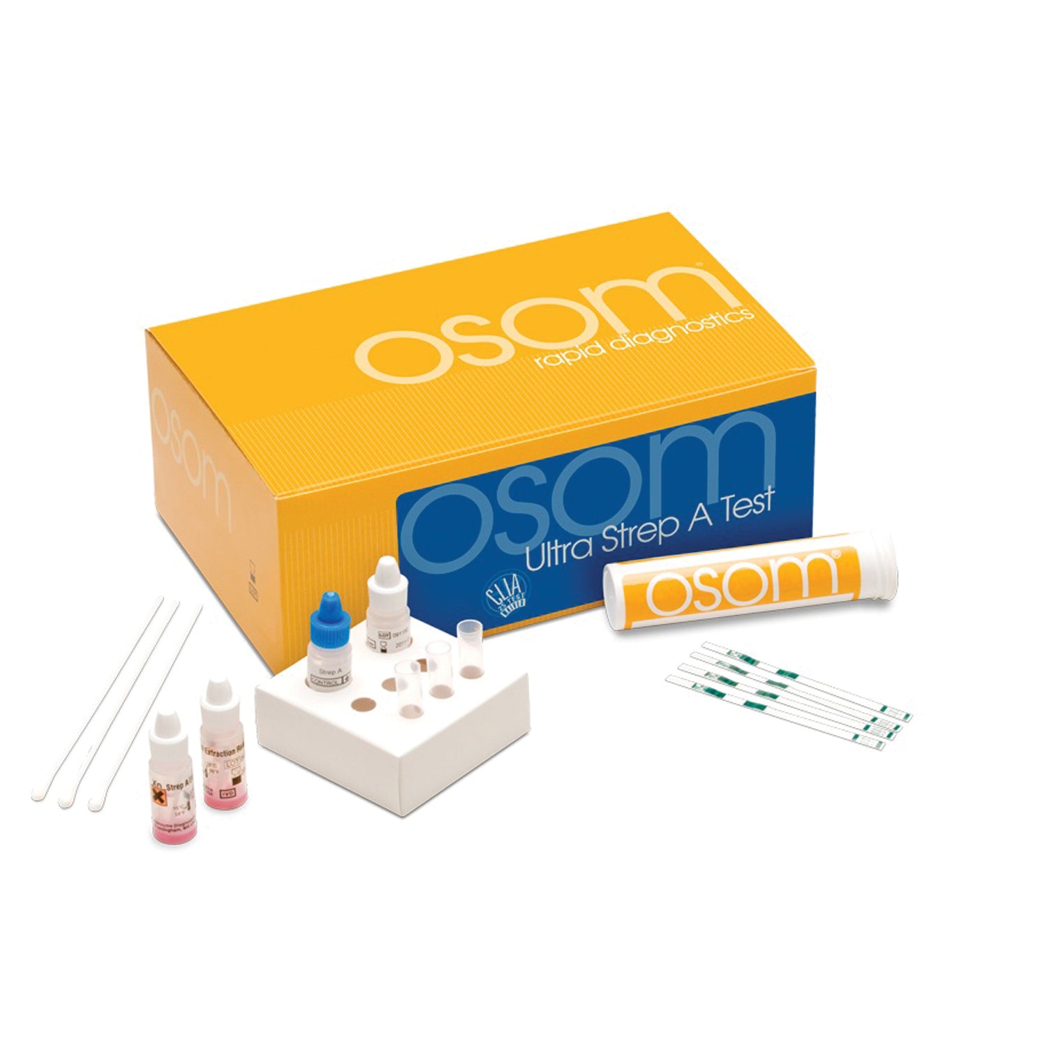 SEKISUI OSOM® Ultra Strep A Test, CLIA Waived, 2 Additional Tests For External QC, 50 tests/kit