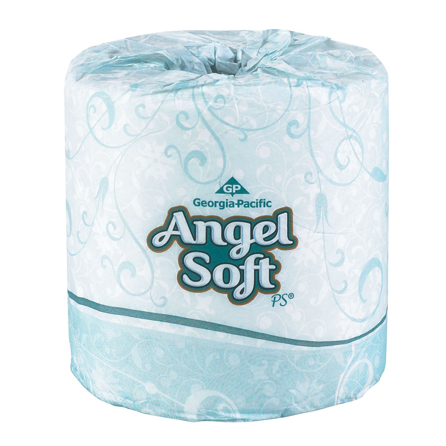 GEORGIA-PACIFIC ANGEL SOFT PS® PREMIUM EMBOSSED BATHROOM TISSUE Premium Embossed Bathroom Tissue, 2-Ply, White, 4" x 4.05", 450 sht/rl, 20 rl/cs