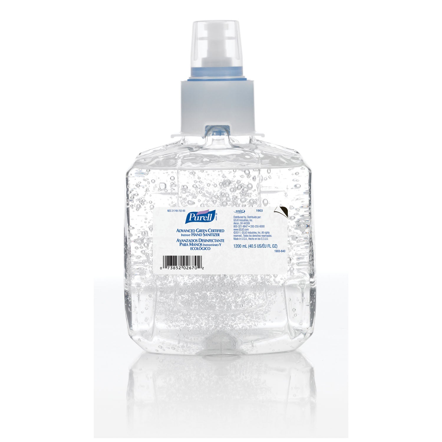 GOJO PURELL® LTX-12™ ADVANCED GREEN CERTIFIED INSTANT HAND SANITIZER LTX™ Instant Hand Sanitizer, 1200mL, 2/cs (091207) (HAZMAT Fees Apply, cannot ship via Air or to AK, GU, HI, MP, PR, VI)