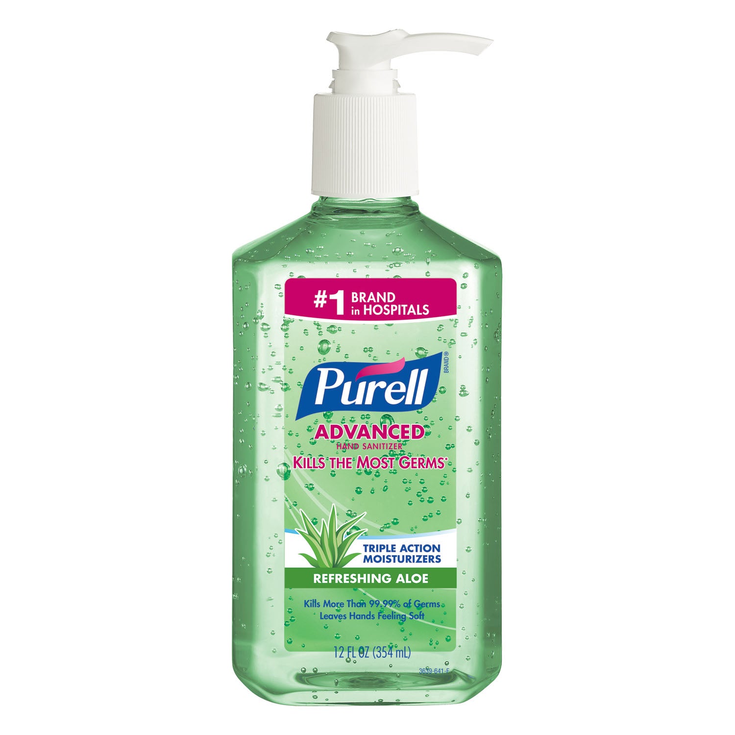 GOJO PURELL® ADVANCED INSTANT HAND SANITIZER Instant Hand Sanitizer with Aloe, 12 fl oz Pump Bottle, 12/cs (114 cs/plt) (HAZMAT Fees Apply, cannot ship via Air or to AK, GU, HI, MP, PR, VI)